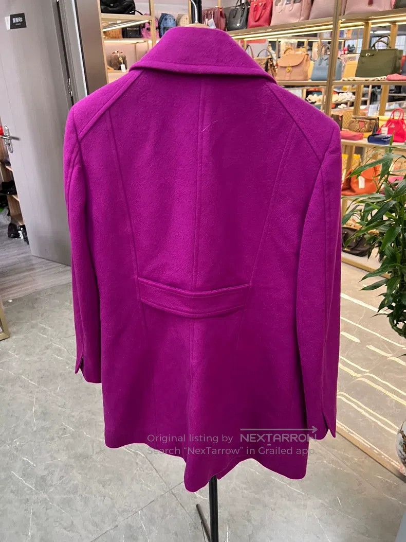 Versace Versace Rose red woolen coat Size XS / US 0-2 / IT 36-38 - 2 Thumbnail