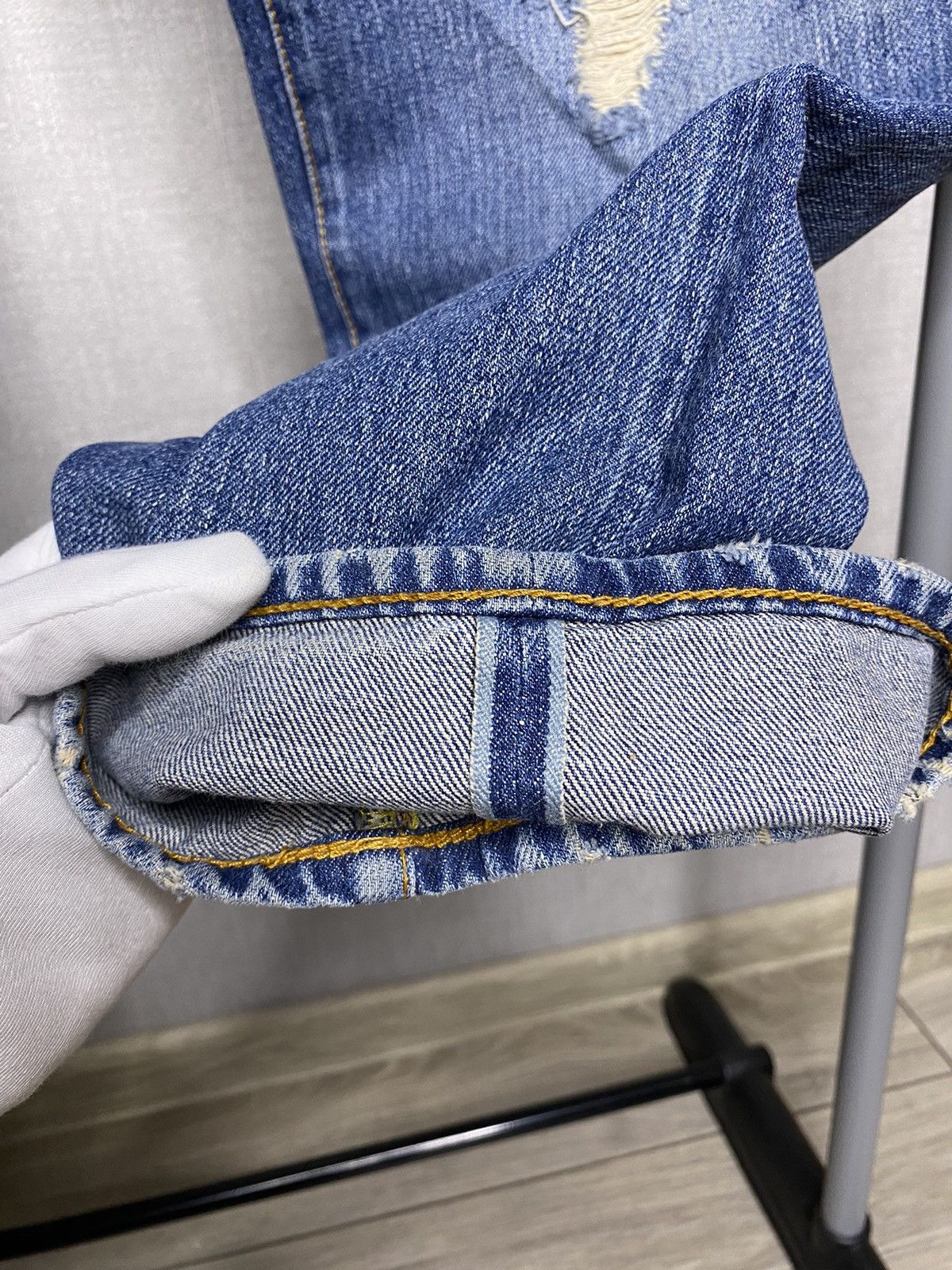 Evisu × Japanese Brand × Vintage Evisu Vintage Seagull Selvage Jeans 90s Size 31 Blue Size US 31 - 4 Thumbnail