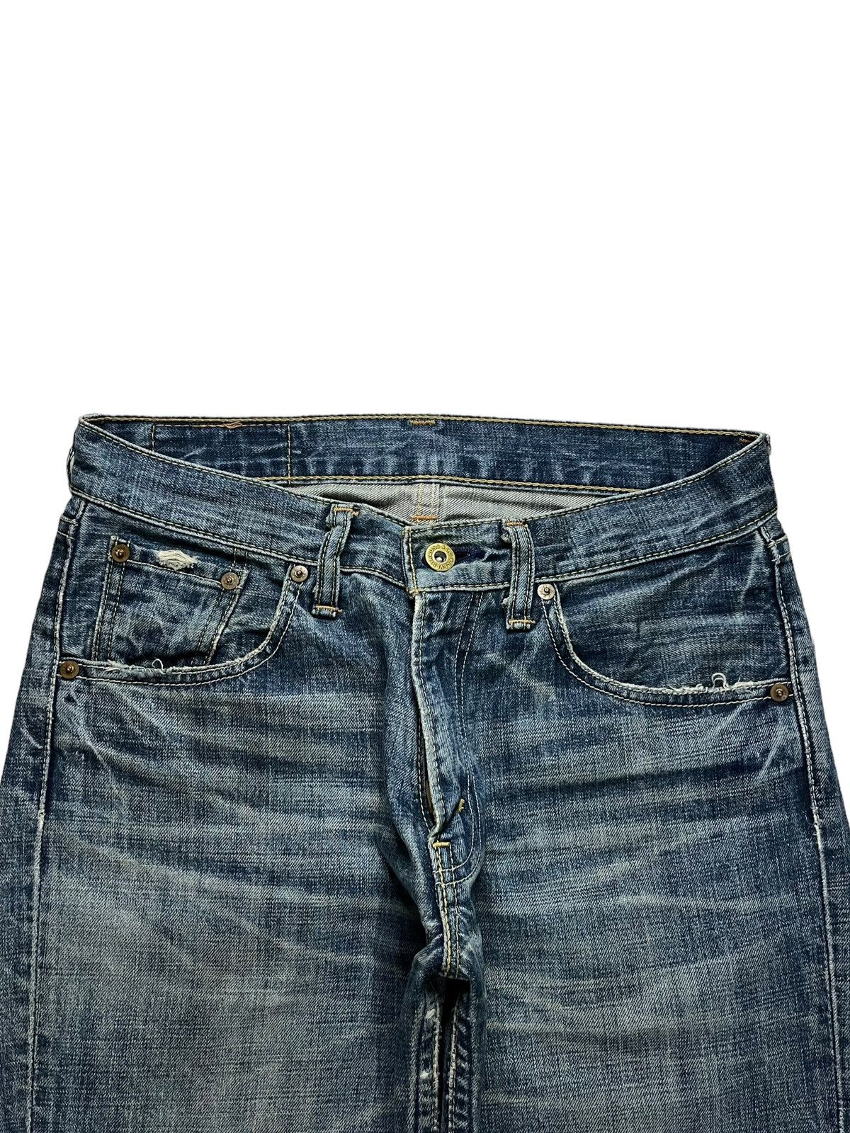 Levi's × Levi's Vintage Clothing Vintage 90s Levis 502 Blue Wash Distressed Loose Jeans Size US 30 / EU 46 - 4 Thumbnail