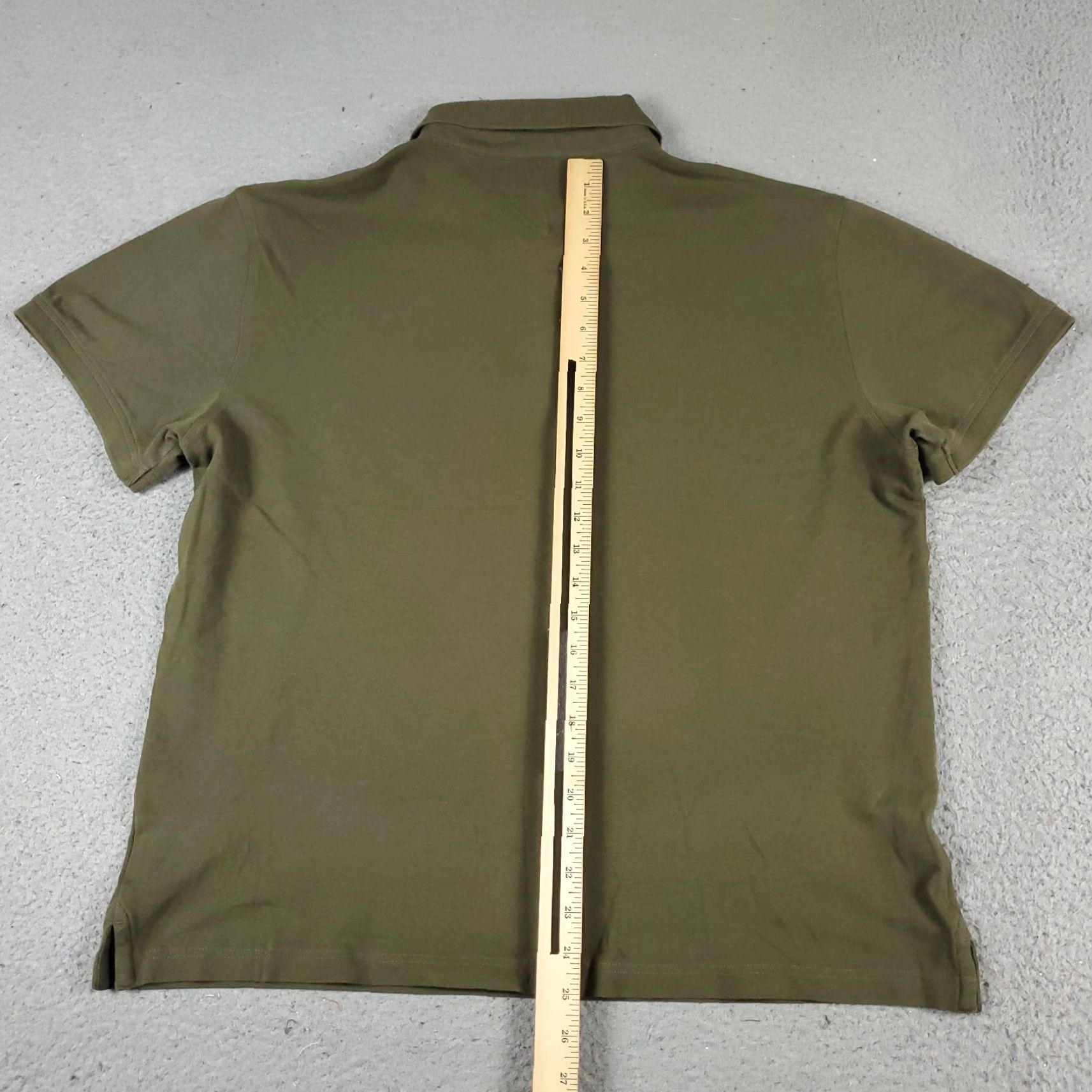 Tommy Hilfiger Tommy Hilfiger Polo Shirt Mens XL Beige Green Solid Short Sleeve Button Collared Classic Casual Polo Size US XL / EU 56 / 4 - 5 Thumbnail