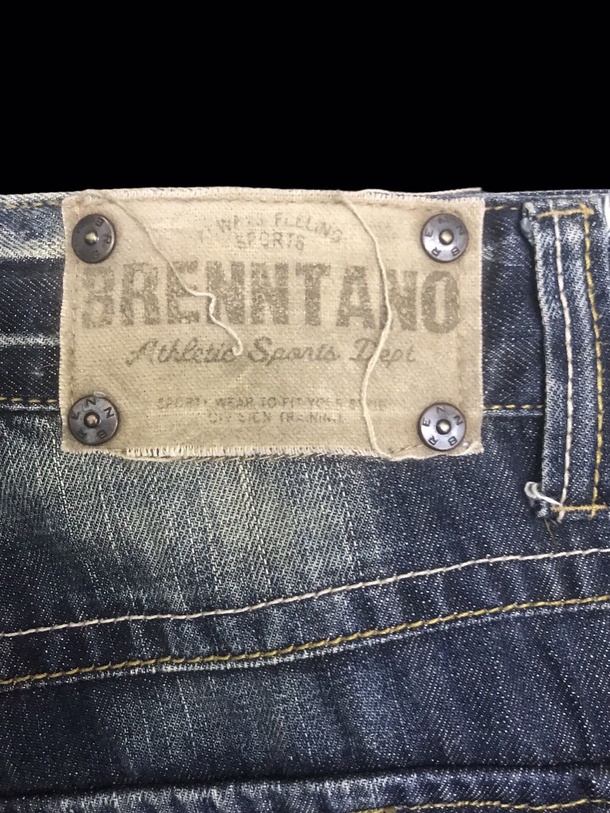Other 💥LOOSE💥VERY RARE BRENTANO 3D POCKET LOOSE CARGO DENIM F356 Size US 31 - 16 Thumbnail