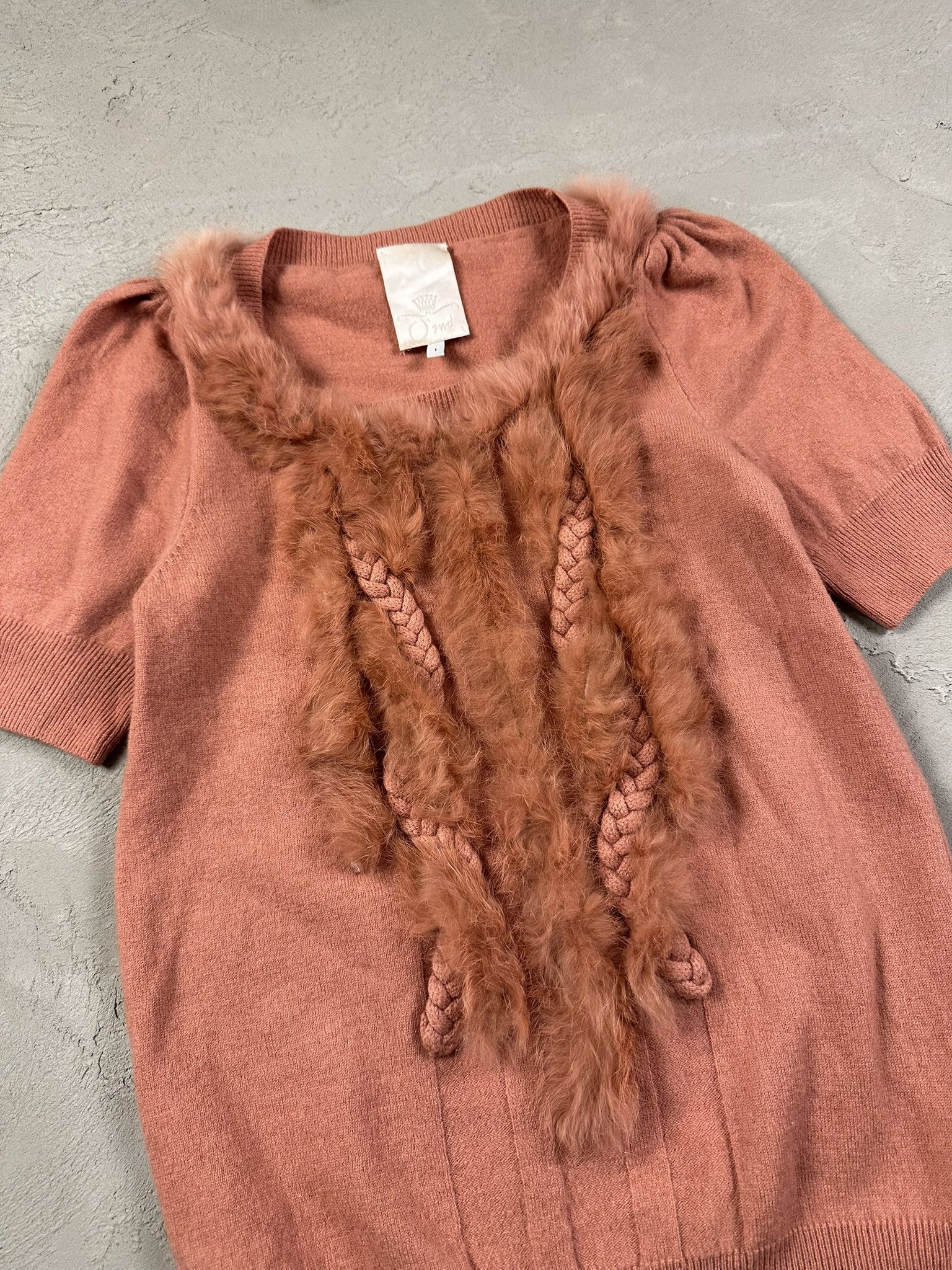 Japanese Brand × Vintage Vintage Avant Garde Japan Wool 3D Cable Fur T-shirt Size S / US 4 / IT 40 - 4 Thumbnail