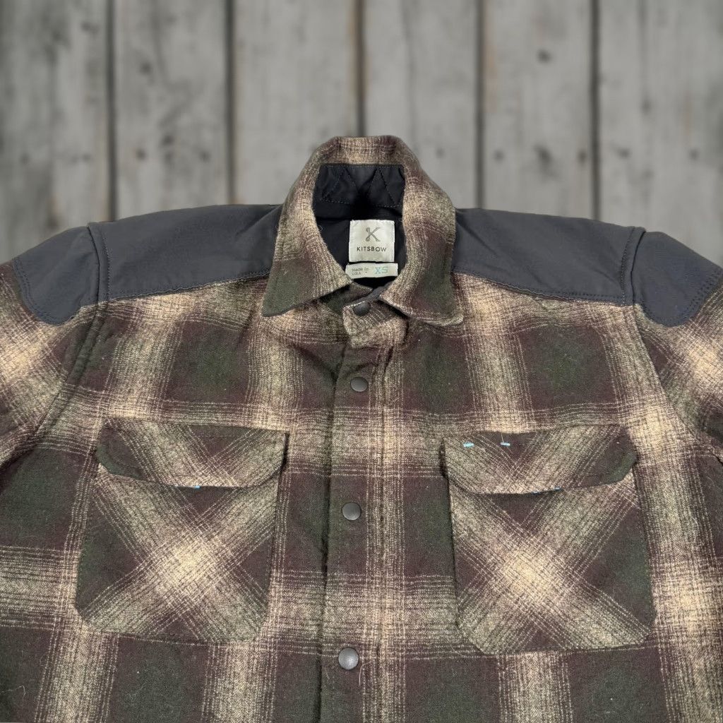 VINTAGE Pendleton Kitsbow Shirt Mens XS Brown Plaid Wool Flannel Snap Button Western USA