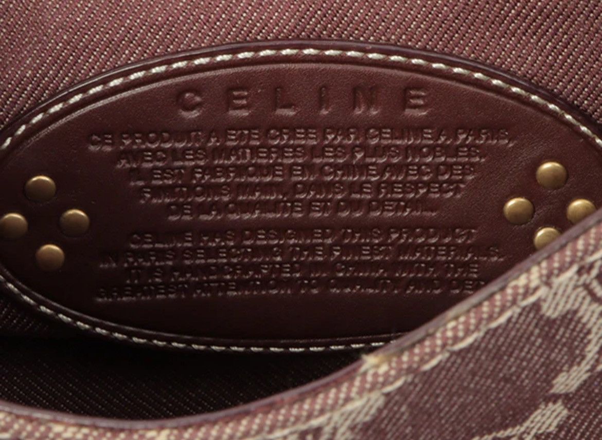 Celine Celine Macadam Pattern Logo Buckle Top Handle Bag Bordeaux Size ONE SIZE - 15 Thumbnail