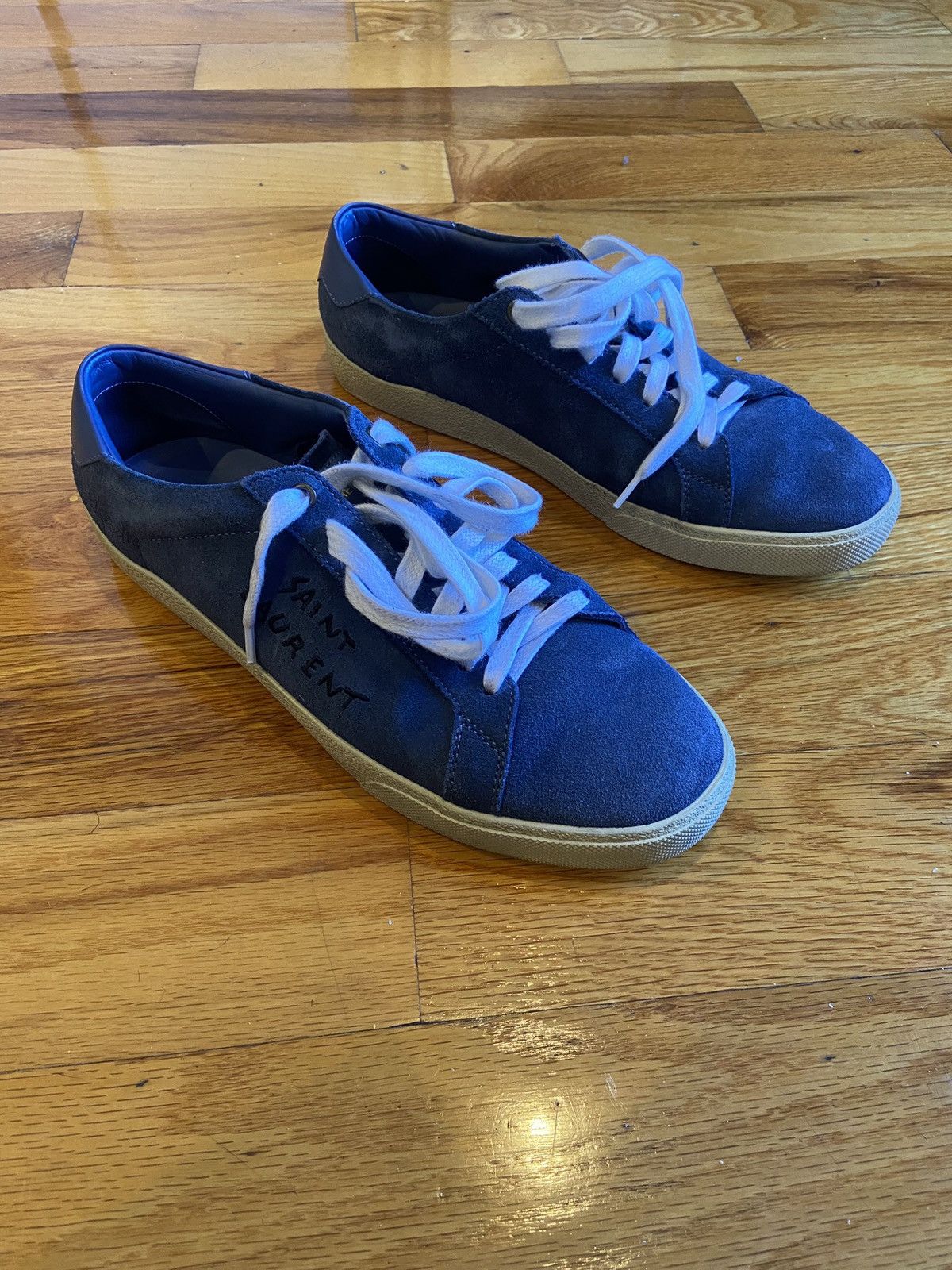 image of Saint Laurent Paris Saint Laurent Court Classic Sl/06 Shoes in Blue, Men's (Size 8)