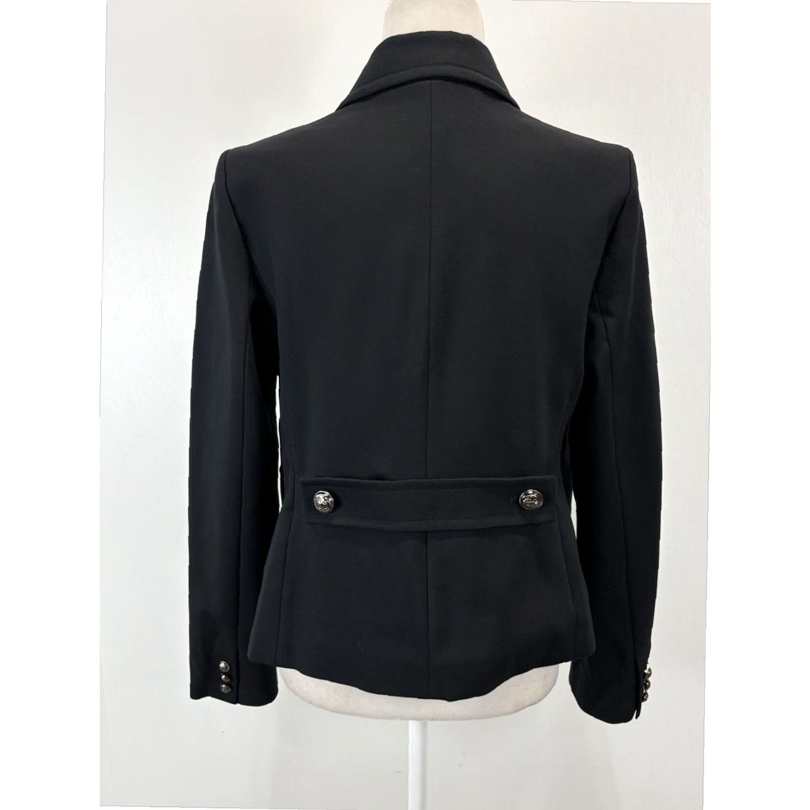 Lands' End Lands' End Pea Coat Jacket Women's Black Lined Military Classic Short Style Double Breasted Size 12 Size XL / US 12-14 / IT 48-50 - 3 Thumbnail