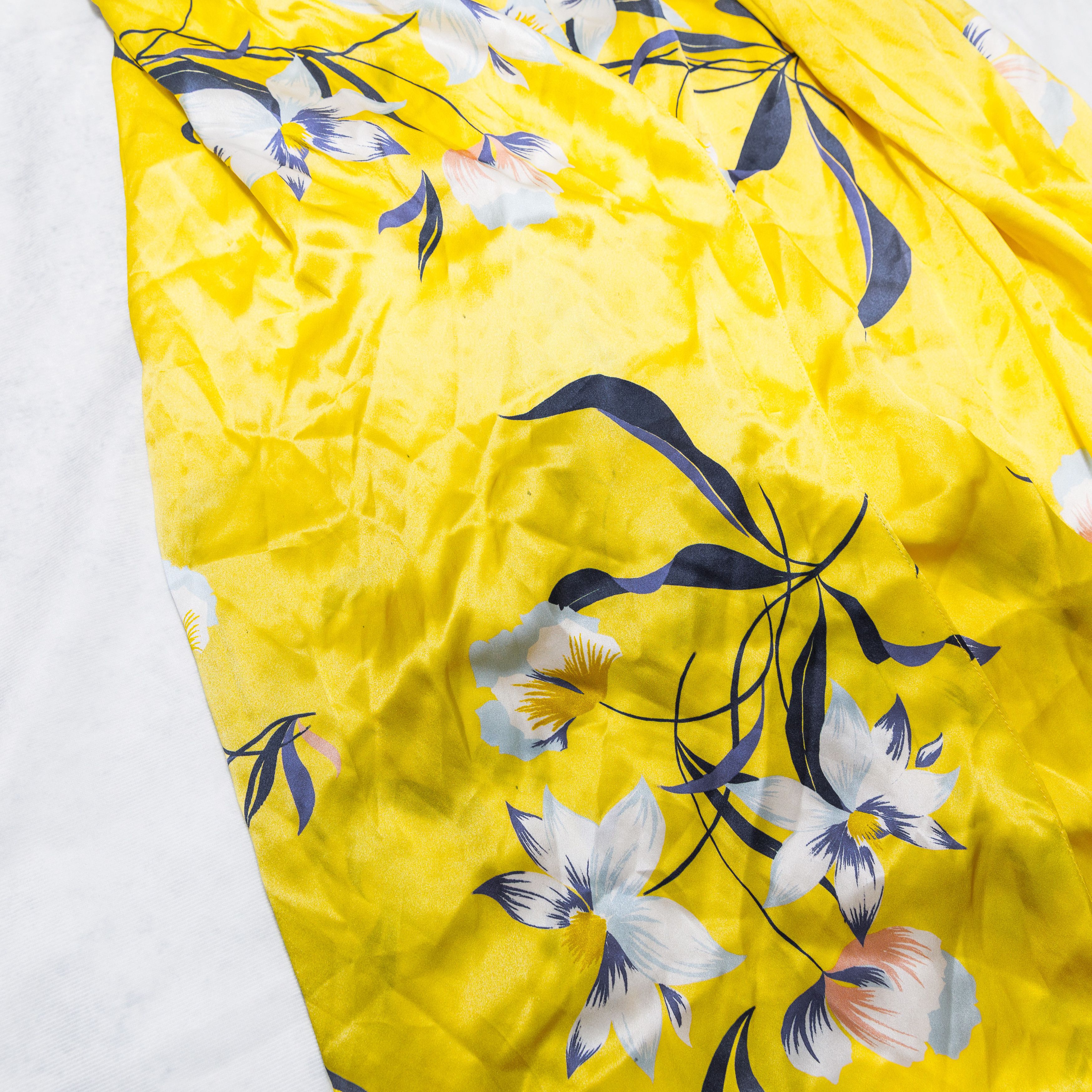 Amanda Uprichard Amanda Uprichard McCanna Yellow Floral Gown 100% Silk Small Size S / US 4 / IT 40 - 7 Thumbnail