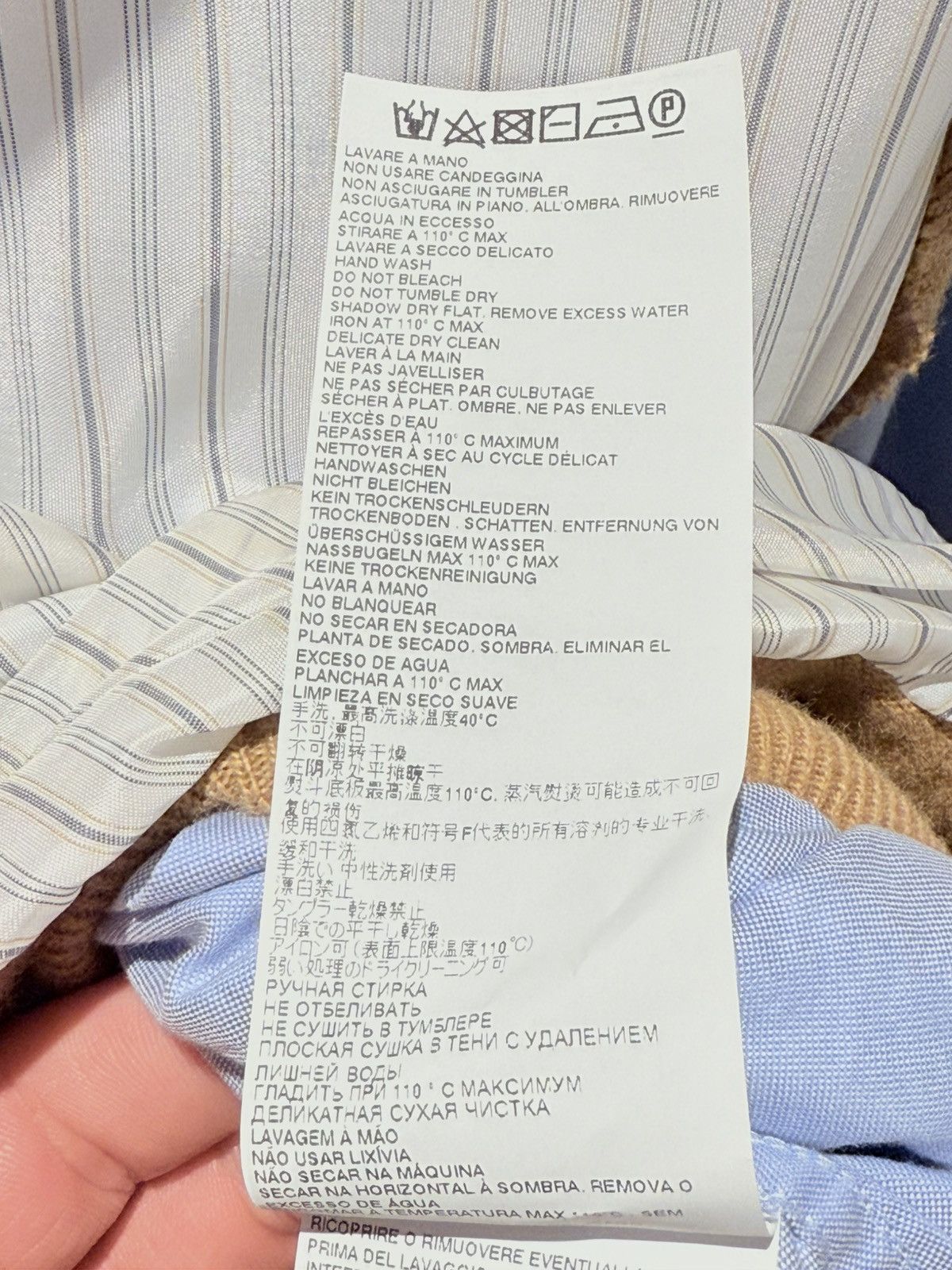 Maison Margiela Maison Margiela Blue Spliced Oxford Shirt Size US S / EU 44-46 / 1 - 8 Thumbnail
