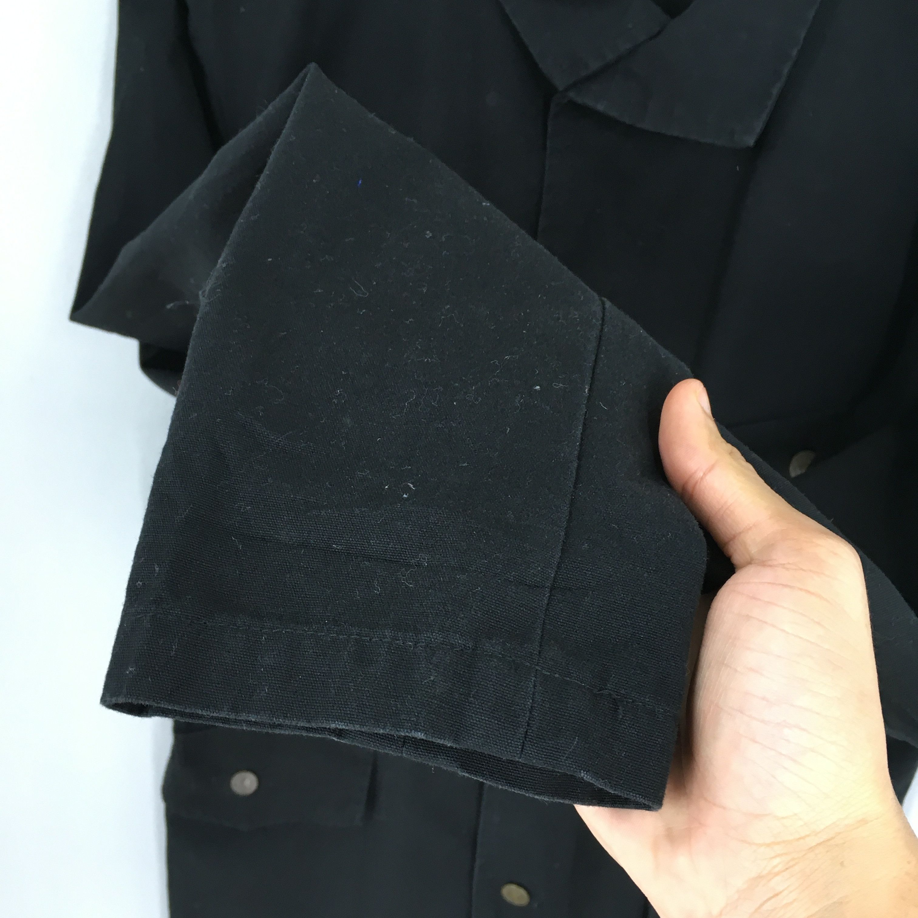 eS Vintage 1990s Black Denim Jeans Workwear Jacket Large Size US L / EU 52-54 / 3 - 5 Thumbnail