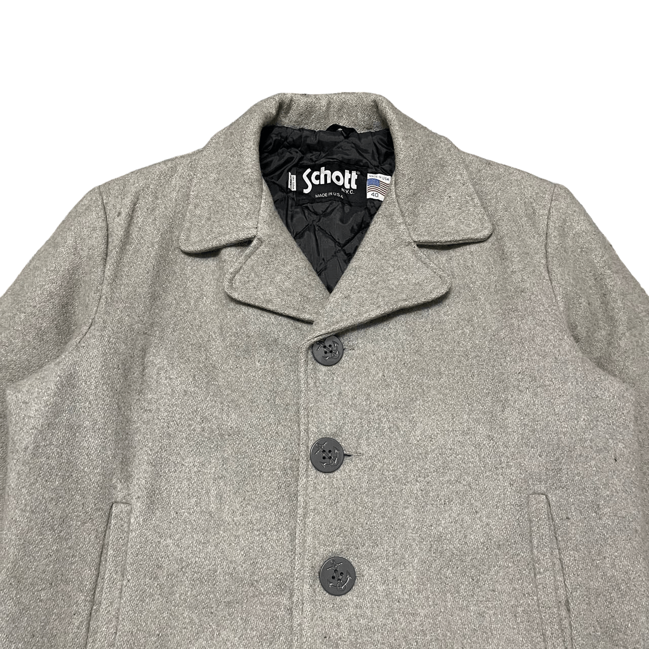 Schott Vintage Schott Wool Coat Made in USA Size US L / EU 52-54 / 3 - 2 Thumbnail