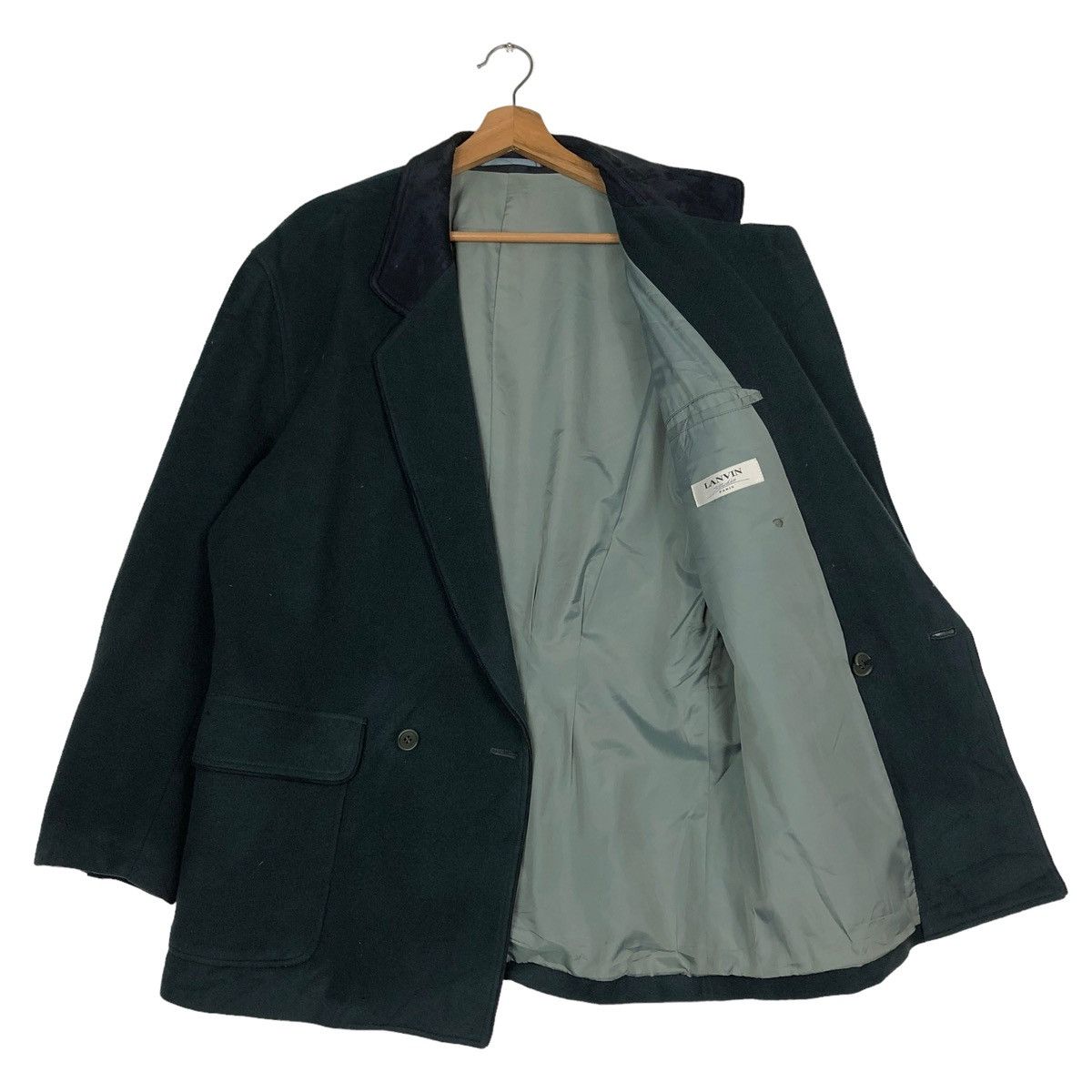 Japanese Brand 🔥VINTAGE LANVIN STUDIO PARIS WOOL DOUBLE COLLAR Size US M / EU 48-50 / 2 - 11 Thumbnail