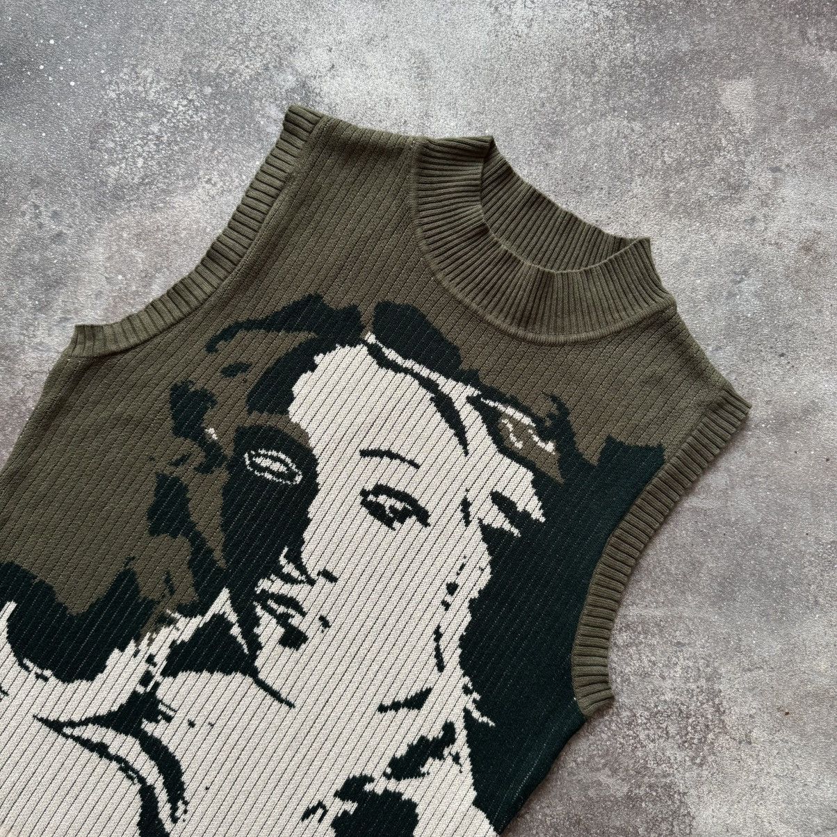 Hysteric Glamour Avant Garde Lady Printed Vintage Ribbed Tank Top / Vest Size L / US 10 / IT 46 - 2 Thumbnail
