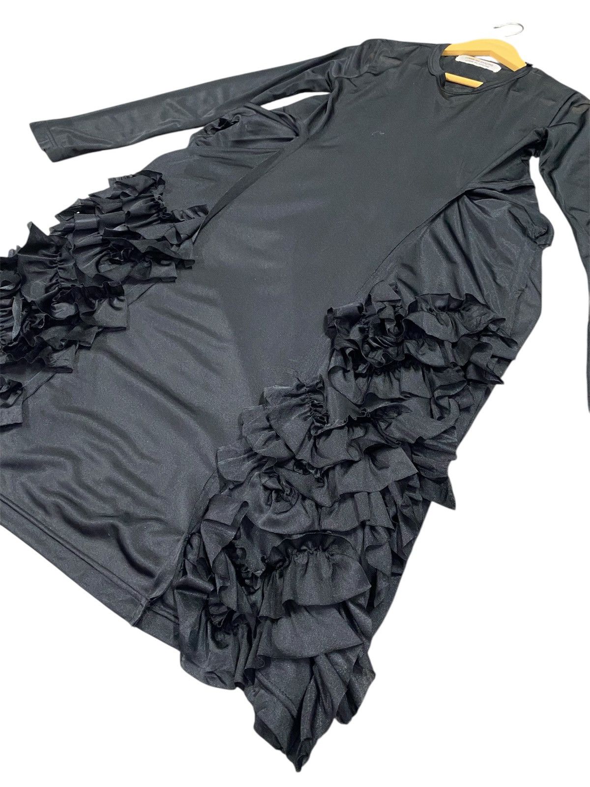 Comme des Garcons Vintage Comme Des Garçons long-sleeve ruffle-trim midi dress Size M / US 6-8 / IT 42-44 - 8 Thumbnail