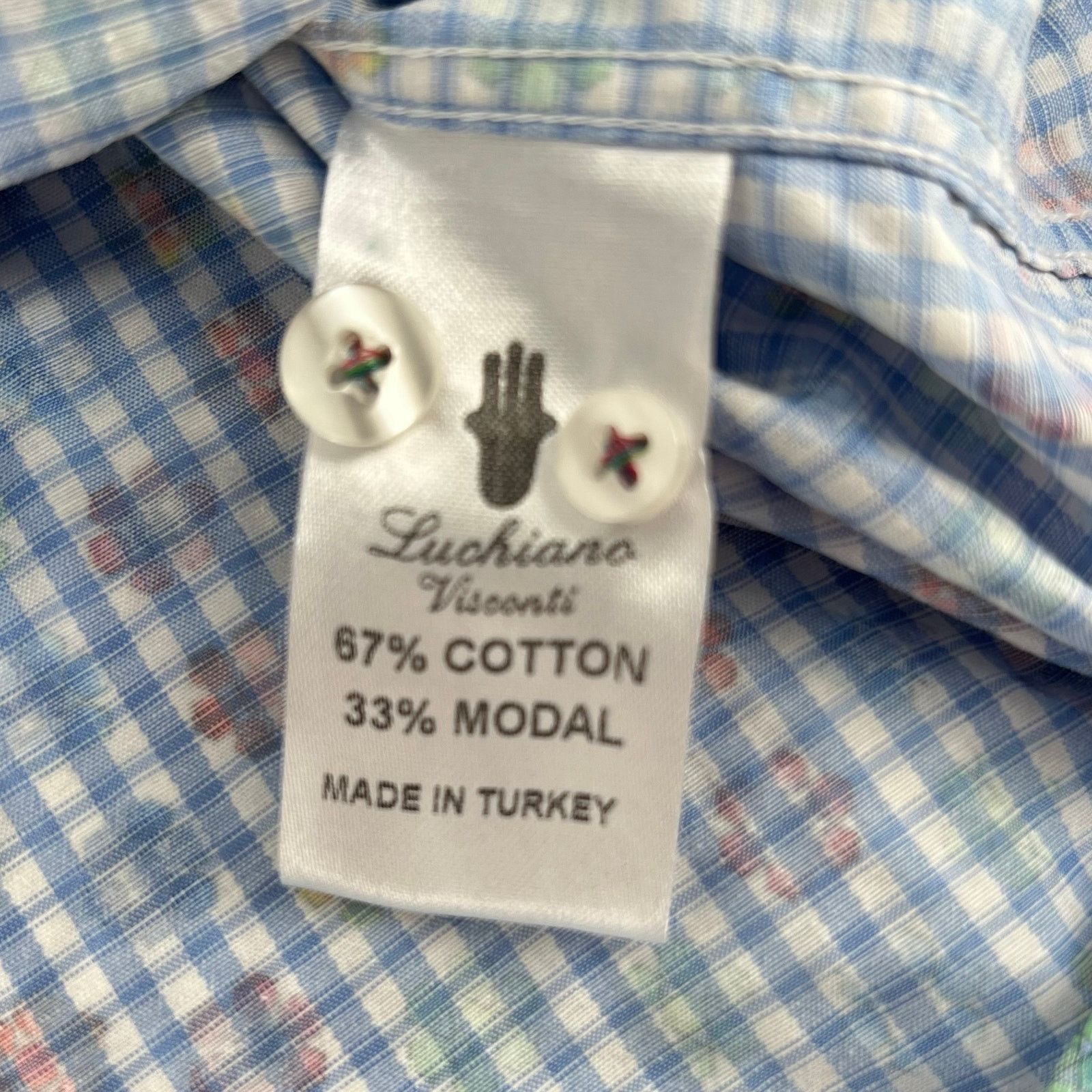 Luciano Visconti Black label Stripe Pixel dress shirt M