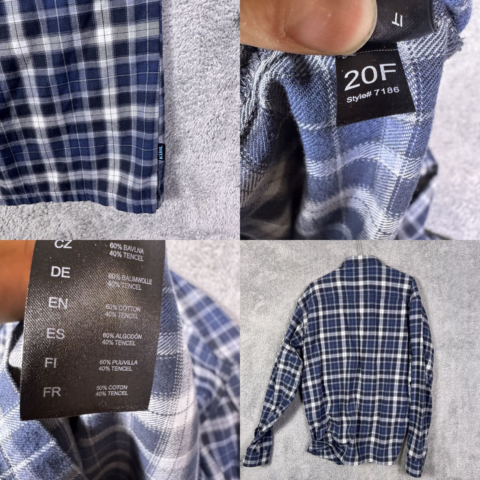 Vintage Kuhl Dillingr Flannel Shirt Men’s 2XL XXL Plaid Long Sleeve Outdoor Hike Blue Size US XXL / EU 58 / 5 - 8 Thumbnail