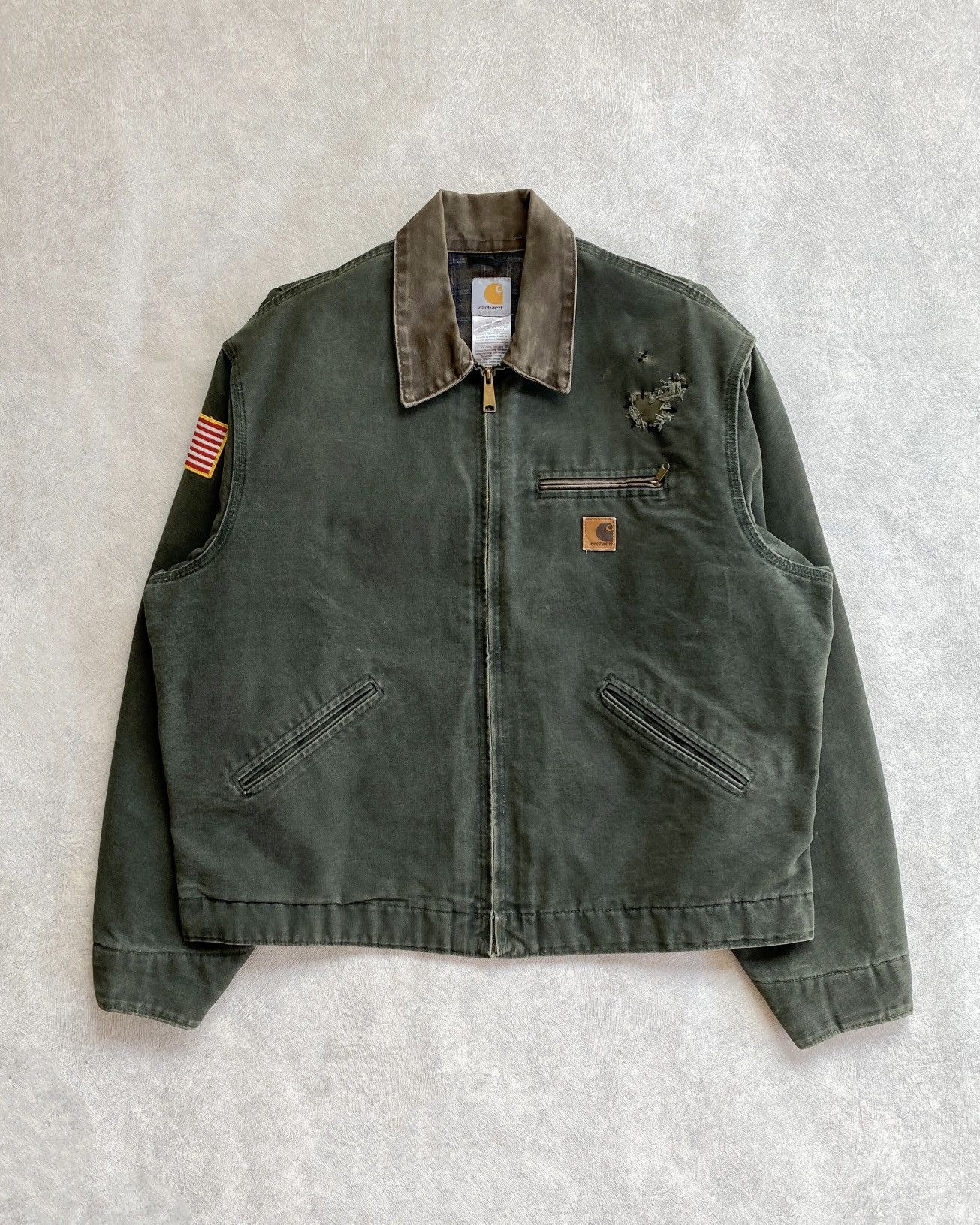 Carhartt Vintage Carhartt Detroit Blanked Lined Jacket - J97 MOS Size US XL / EU 56 / 4 - 1 Thumbnail