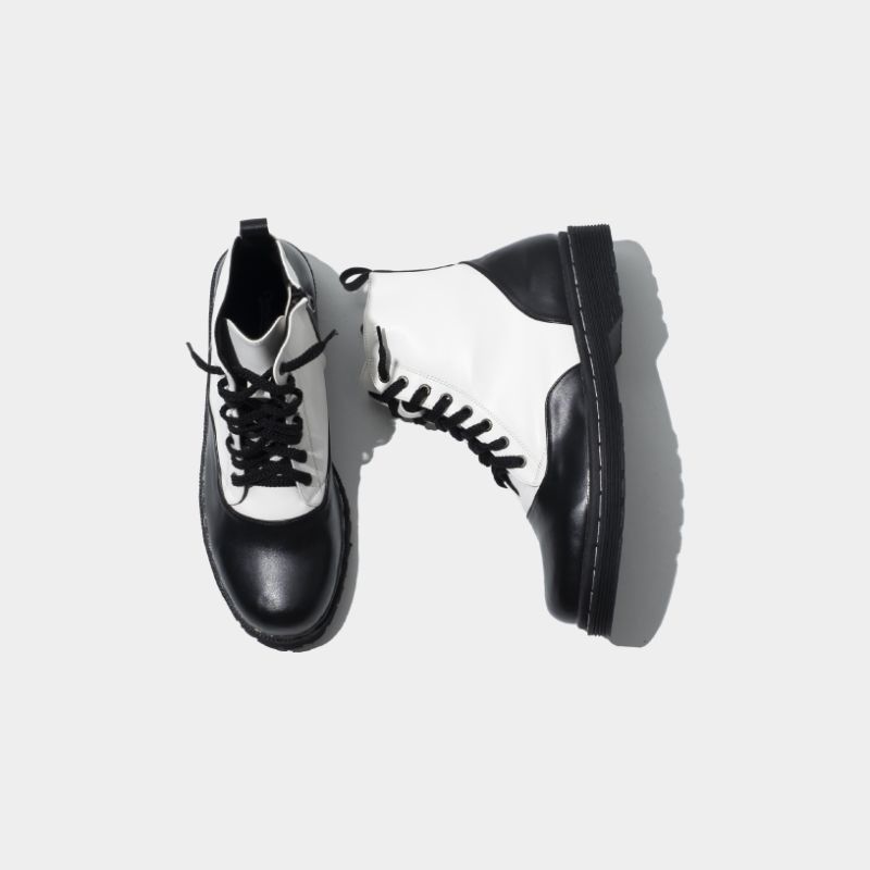 Designer Mens Anjee Black White Boots Size US 9 / EU 42 - 2 Thumbnail