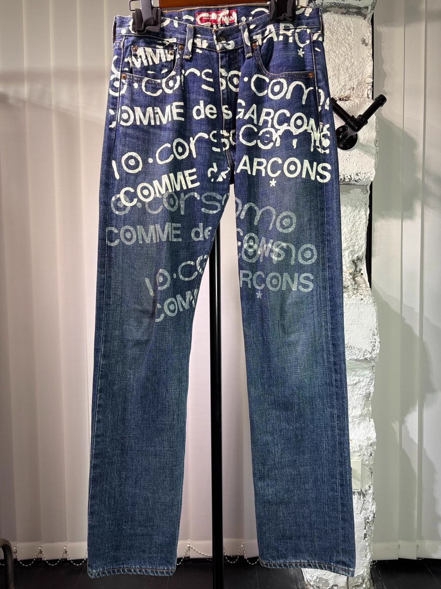 Junya Watanabe Junya Watanabe Man 01SS Levis Poetry Print Jeans Size US 28 / EU 44 - 1 Thumbnail