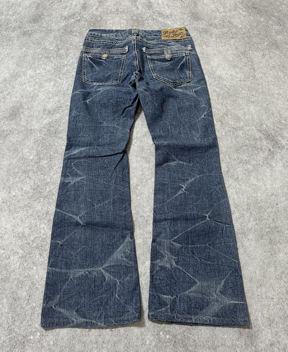 Japanese Brand Japanes Rush Hour Washed Flared Jeans Size US 29 - 2 Thumbnail