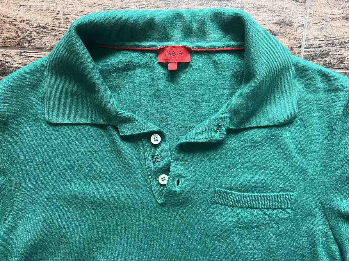 Isaia Isaia Knit Cotton Polo Sweater green size L Size US L / EU 52-54 / 3 - 2 Thumbnail