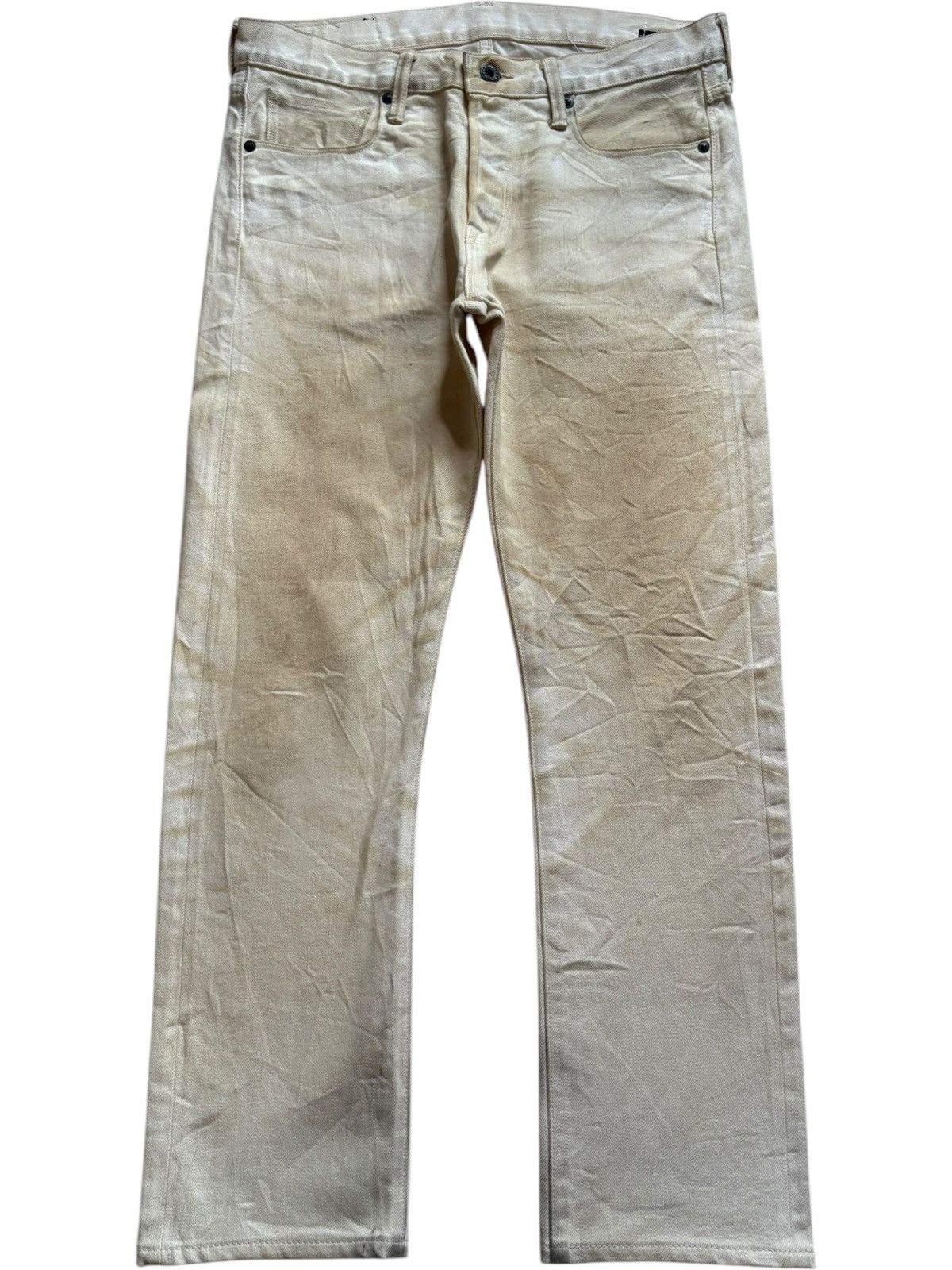 Japanese Brand × KURO Vintage Japanese Kuro Grunge Dirty Wash Selvedge Jeans Size US 32 / EU 48 - 2 Thumbnail