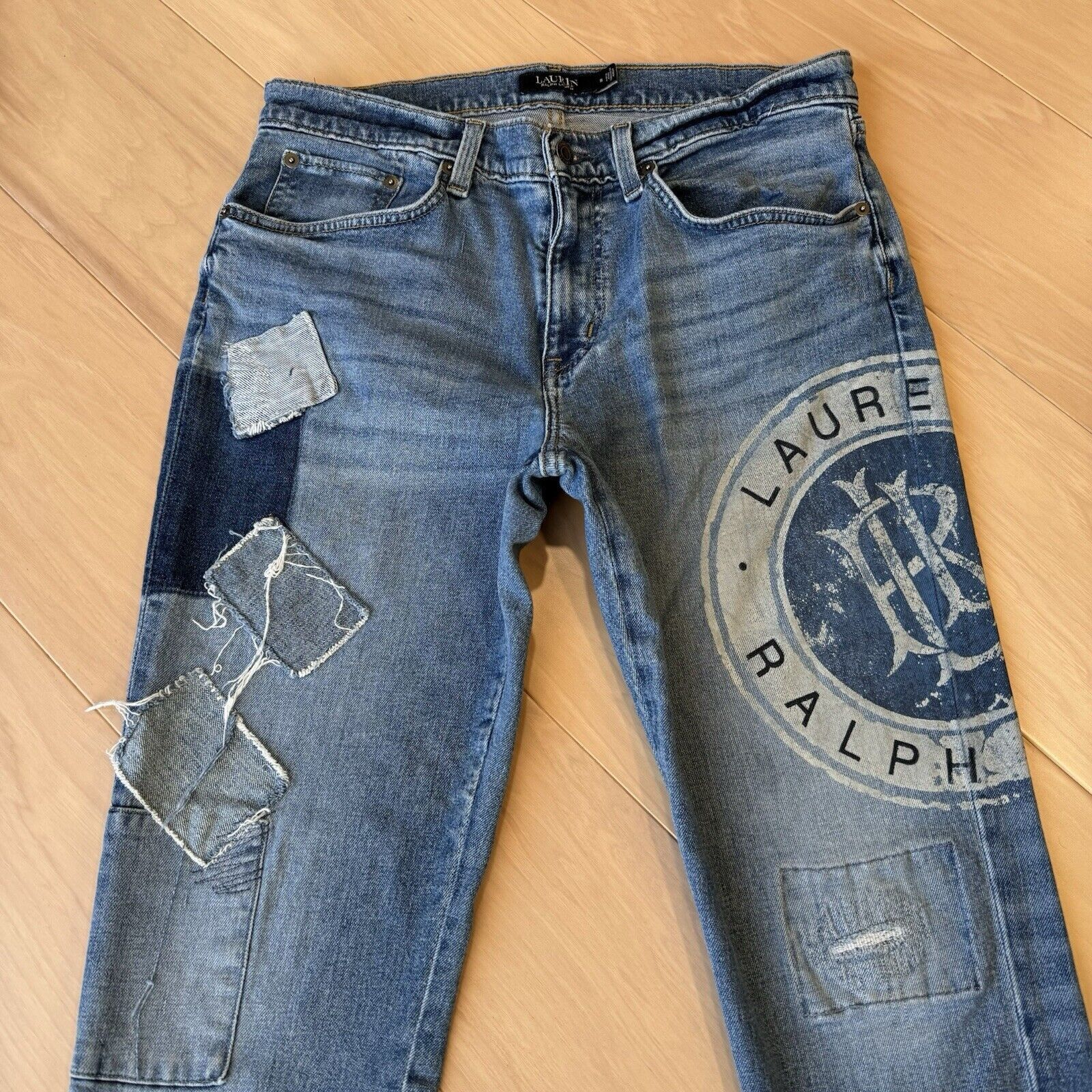 Ralph Lauren Lauren Ralph Lauren Jeans Women's 32 Blue Patchwork Glam Size 32" / US 10 / IT 46 - 3 Thumbnail