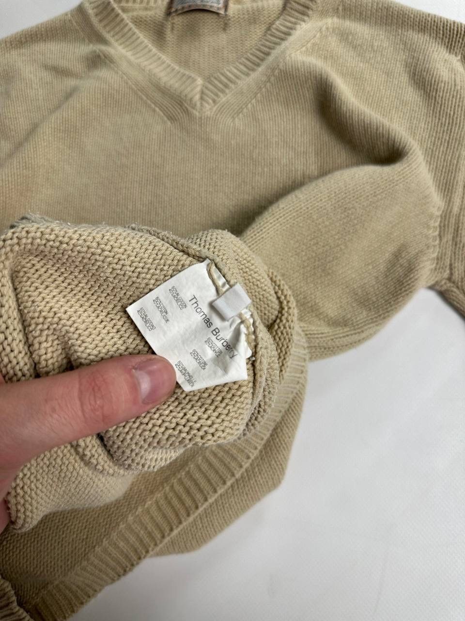 Burberry 90s Knite Vintage Burberry Thomas Beige Sweater Size M / US 6-8 / IT 42-44 - 5 Thumbnail