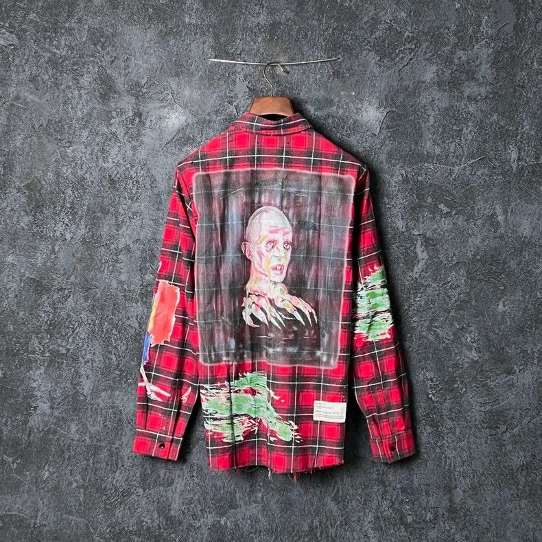 Amiri Amiri Multielement Plaid Cotton Long-sleeve Shirt Size US M / EU 48-50 / 2 - 2 Thumbnail