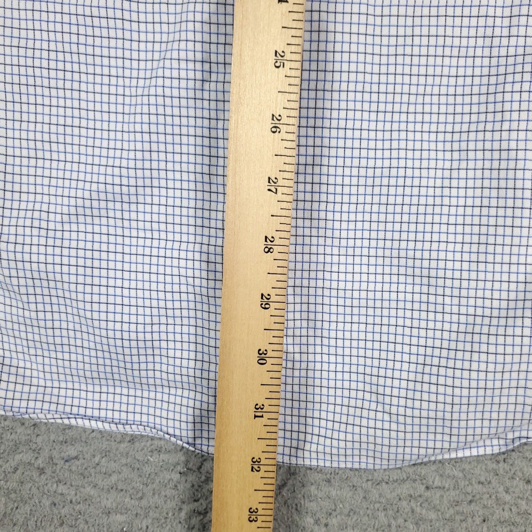 David Donahue VINTAGE David Donahue Dress Shirt Mens Size 16.5 Blue White Check Long Sleeve Button Up Business Casual Formal Size 42R - 4 Thumbnail