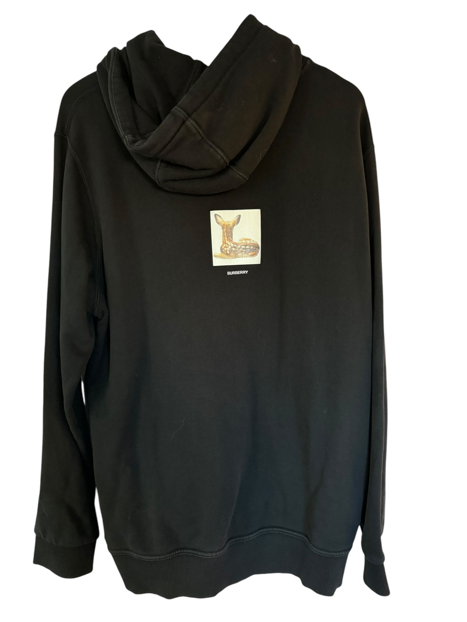 Burberry × Designer Burberry Deer Print Oversized Hoodie Black Size US XL / EU 56 / 4 - 2 Thumbnail
