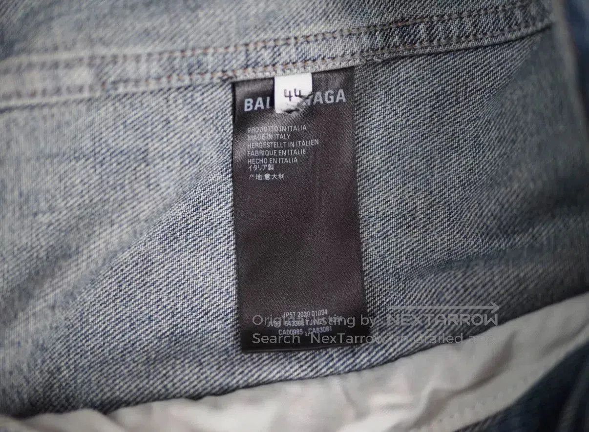 Balenciaga Balenciaga Back Logo Embroidered Denim Jacket. Size US XL / EU 56 / 4 - 4 Thumbnail