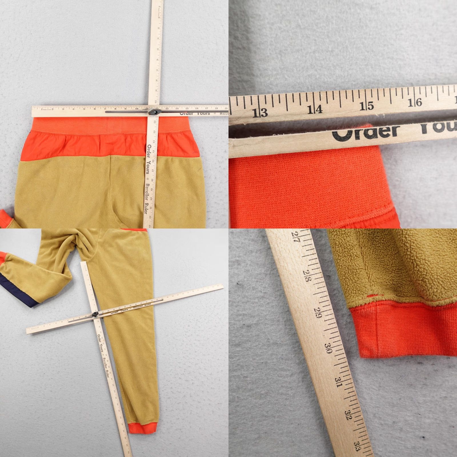 Nike Nike Pants Womens M Beige Orange Blue NSW Polar Tracksuit Fleece Joggers Size 32" / US 10 / IT 46 - 8 Thumbnail