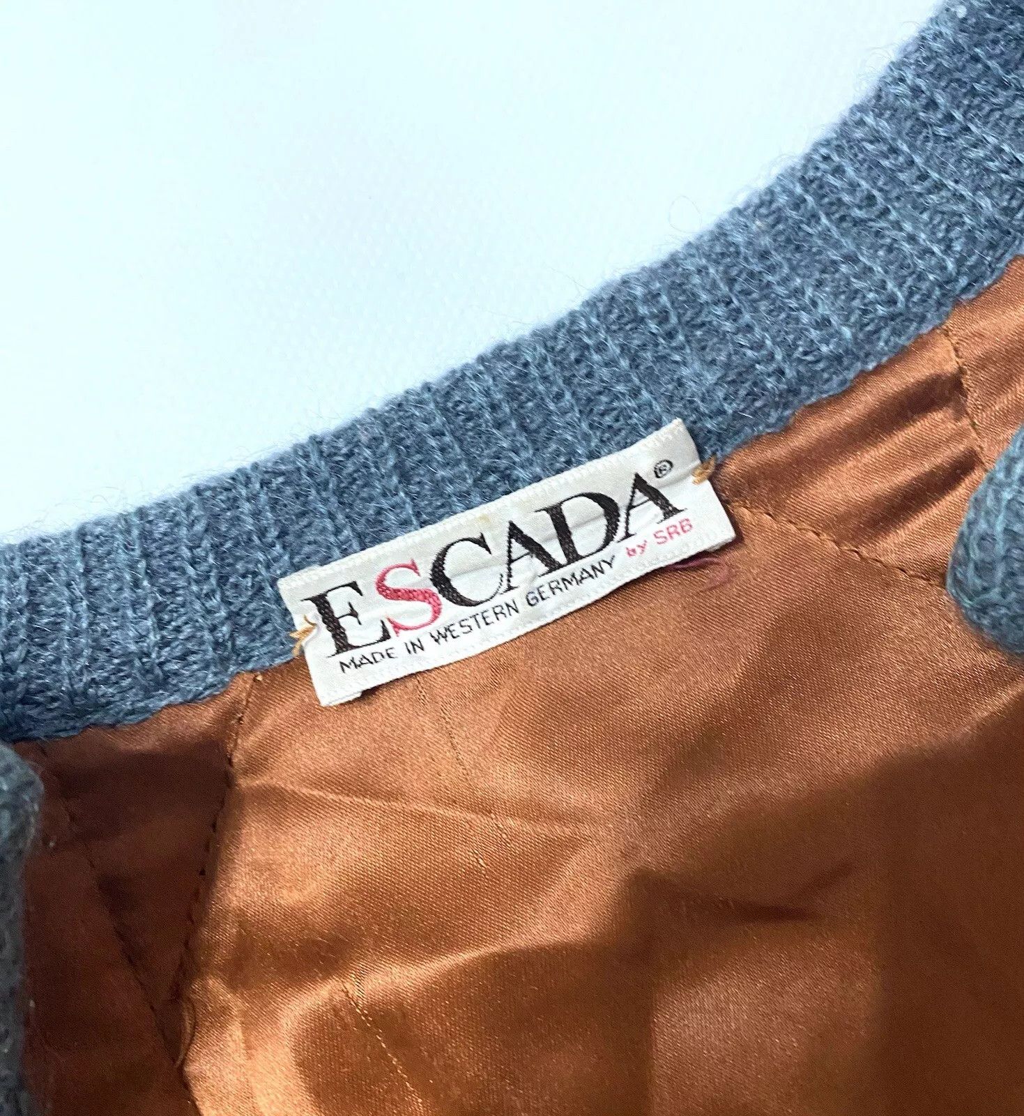 Escada Escada RARE Vintage Metallic Chevron Knit Bomber Jacket 80s Size M / US 6-8 / IT 42-44 - 10 Thumbnail