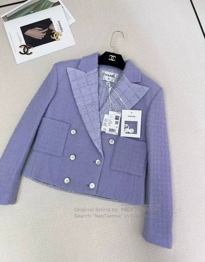 Chanel Taro purple lapel short jacket