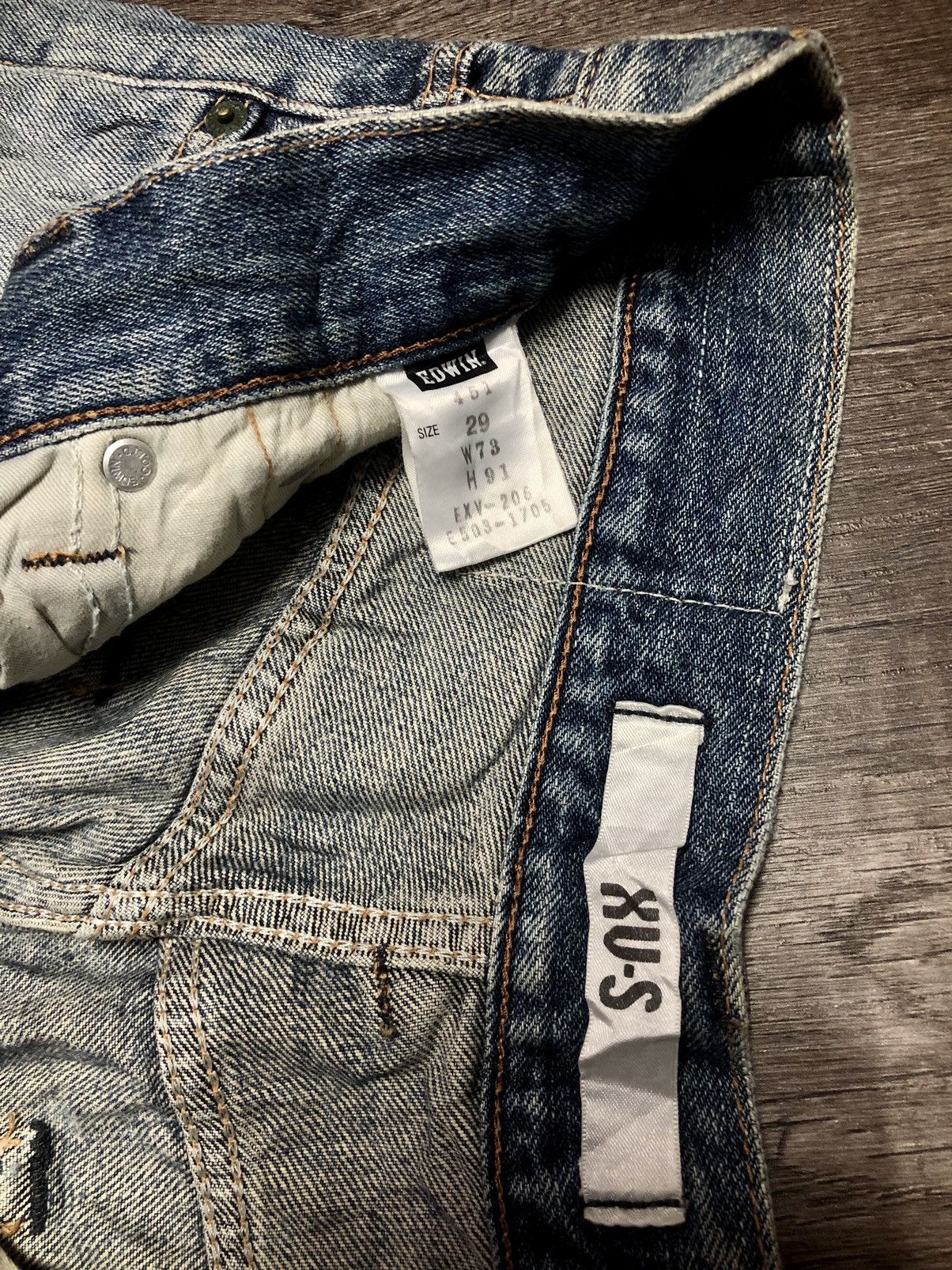 Edwin × Vintage Vintage Edwin XU-S Distressed Denim Size US 30 / EU 46 - 12 Thumbnail