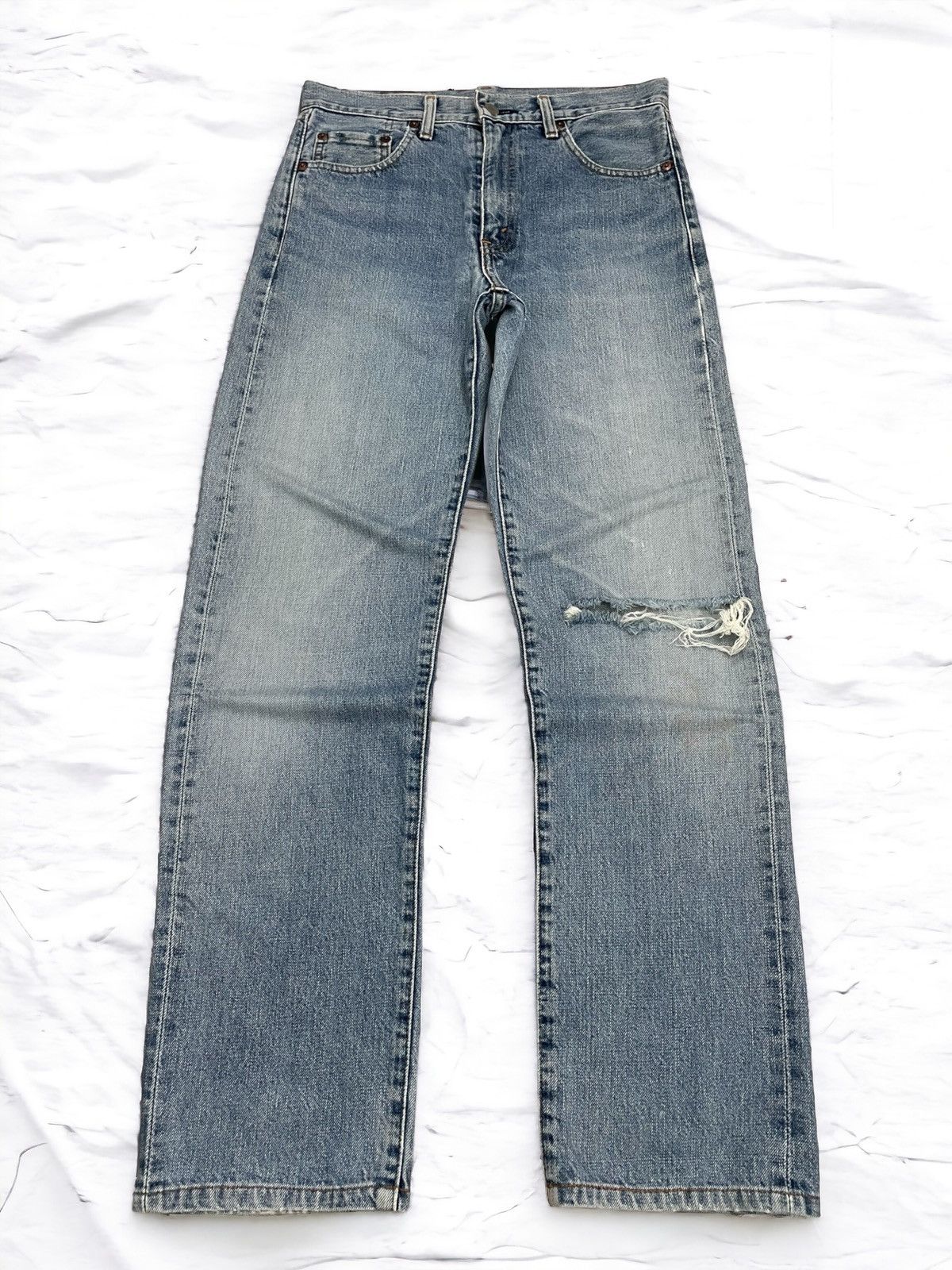 Levi's Vintage 90s Repro Levis 502 Selvedge Redline Big E Size US 30 / EU 46 - 1 Thumbnail