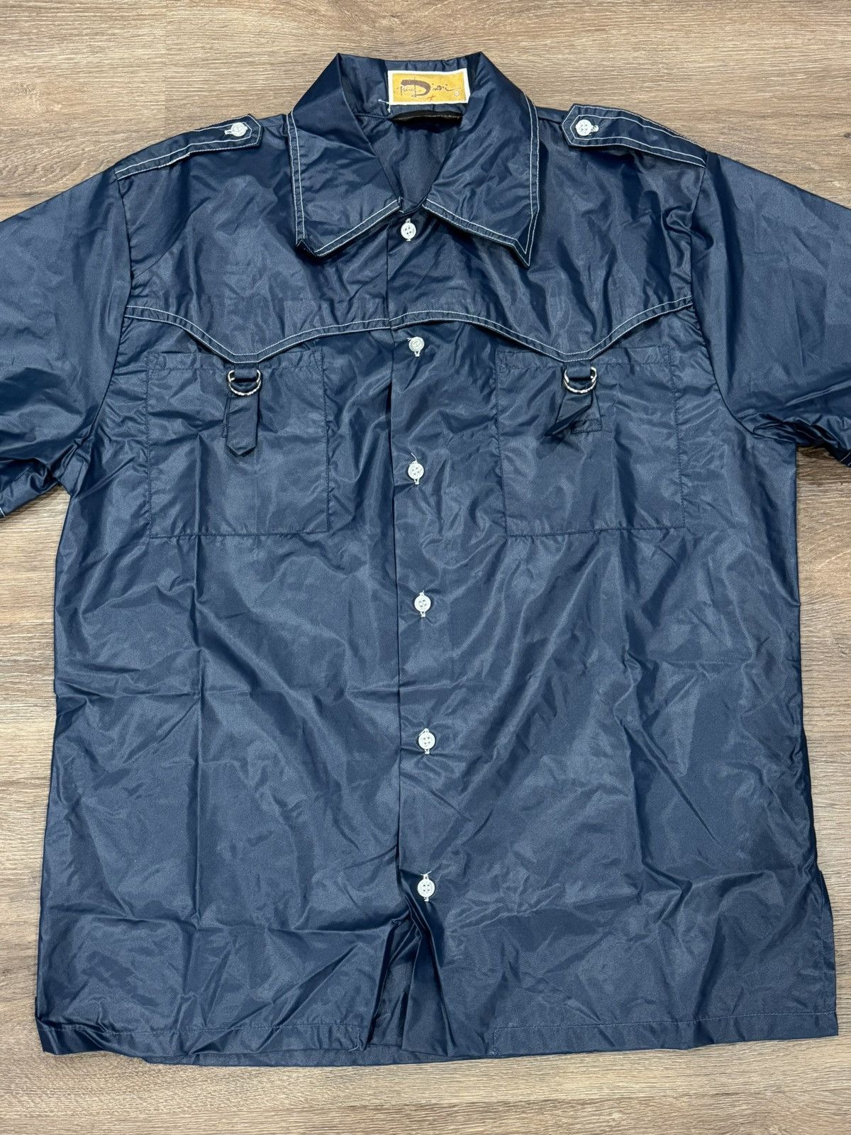 Vintage Vintage 60s Contrast Stitch Utility Shirt - Navy Tactical Size US M / EU 48-50 / 2 - 3 Thumbnail