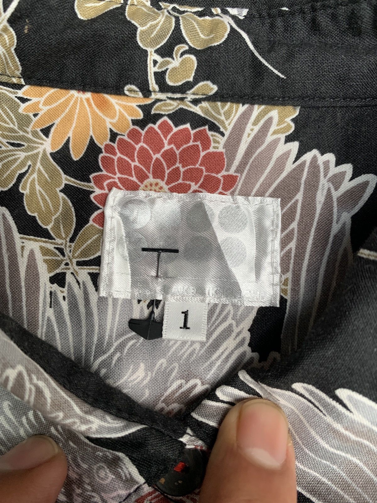Japanese Brand × Takeo Kikuchi 2000s Takeo Kikuchi Oriental Bird and Flower Shirt Size M / US 6-8 / IT 42-44 - 7 Thumbnail