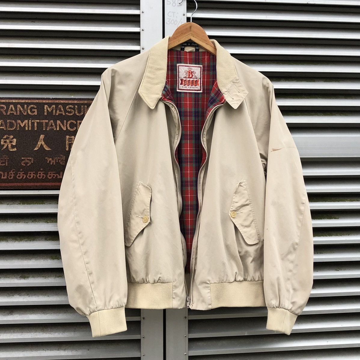 Vintage Baracuta zip-up Bomber Jacket Made In England