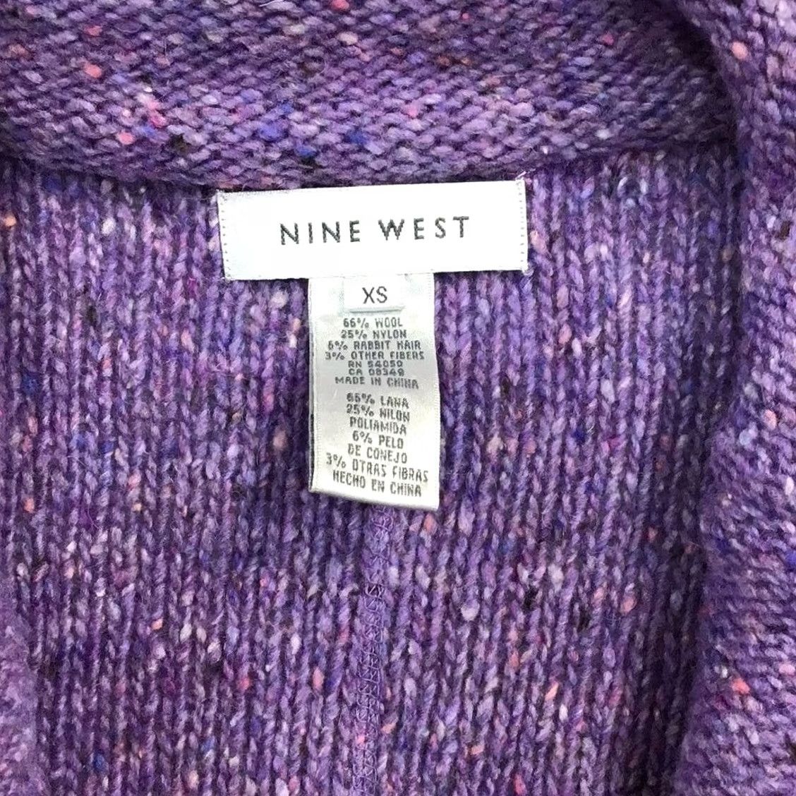 Nine West VINTAGE Nine West Women Wool Jacket Dress Overcoat XS Purple Women's Jacket XS Purple Wool 66% Button Clos er Size XS / US 0-2 / IT 36-38 - 4 Thumbnail