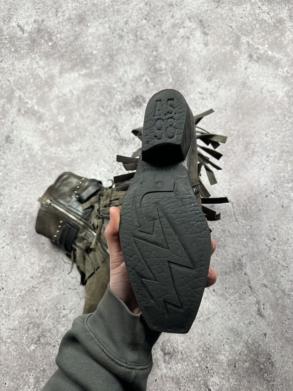 A.S.98 💀RARE💀 A.S 98 Vintage Leather Western Boots Avant Garde Size US 7 / EU 40 - 15 Thumbnail