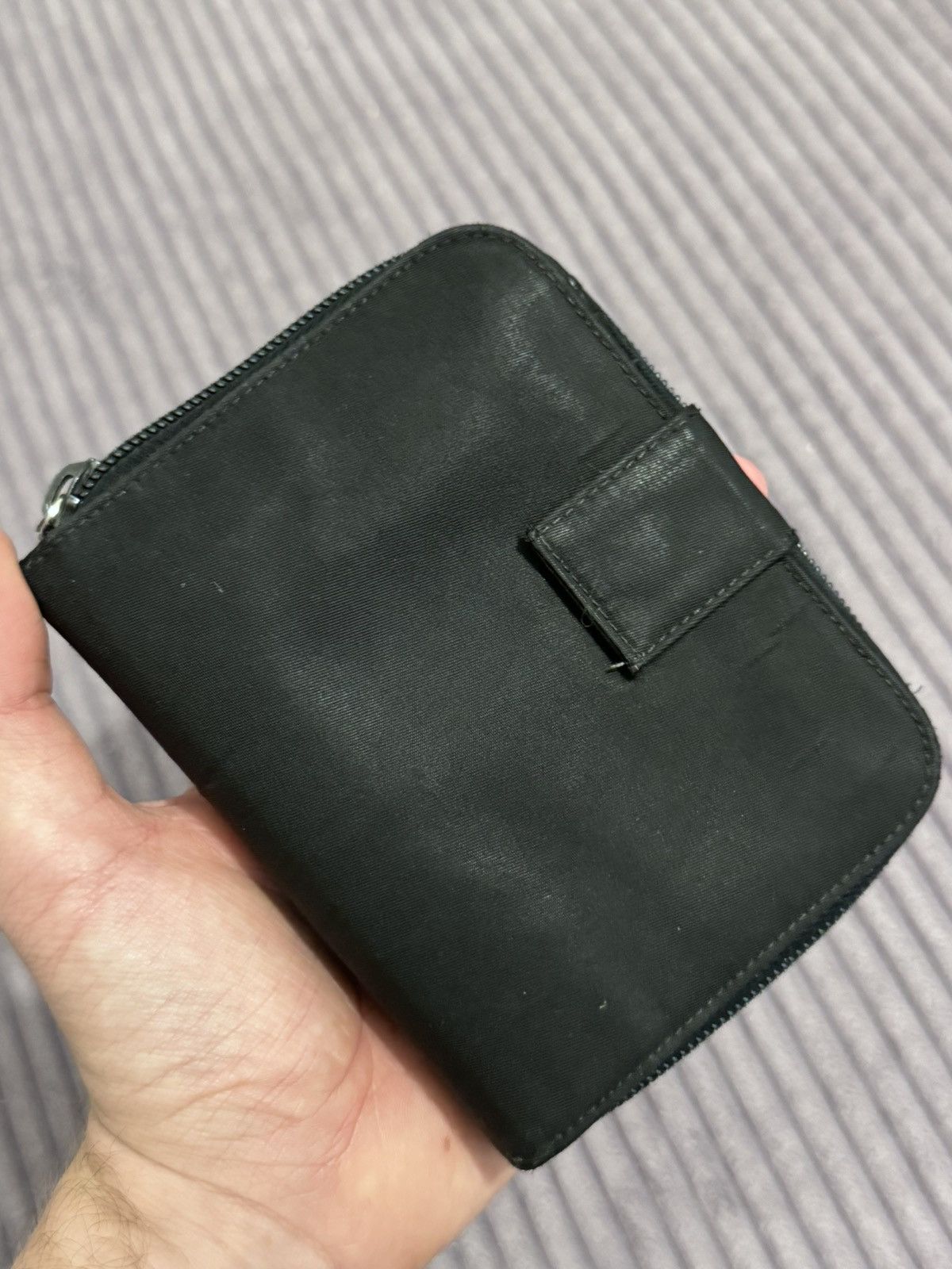 Prada Vintage Prada Nylon Big Wallet Black Logo Hype Designer Size ONE SIZE - 7 Thumbnail