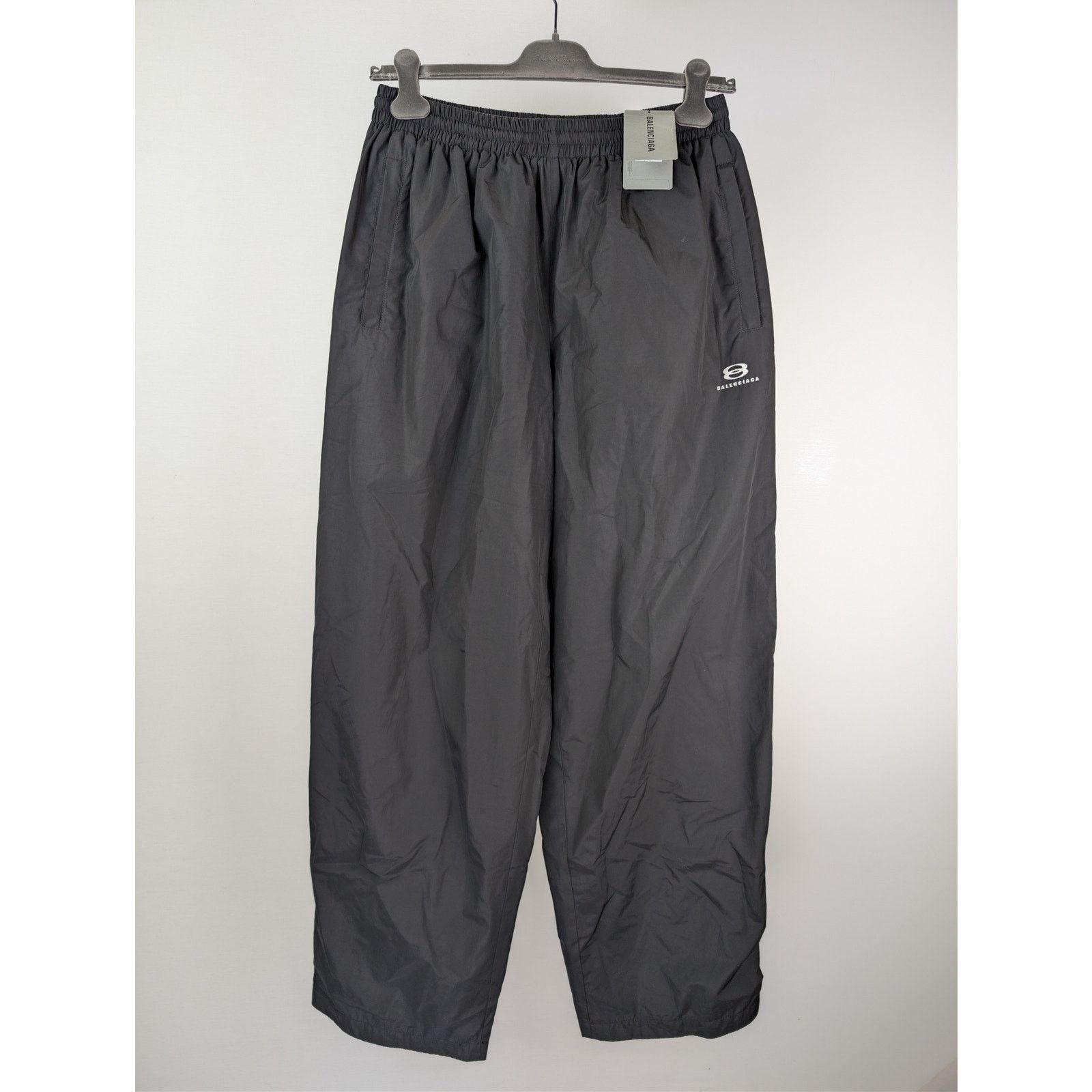 Balenciaga o1rshd1 Techno Poplin Minimal Tracksuit Pants Trousers Black Size US 34 / EU 50 - 7 Thumbnail