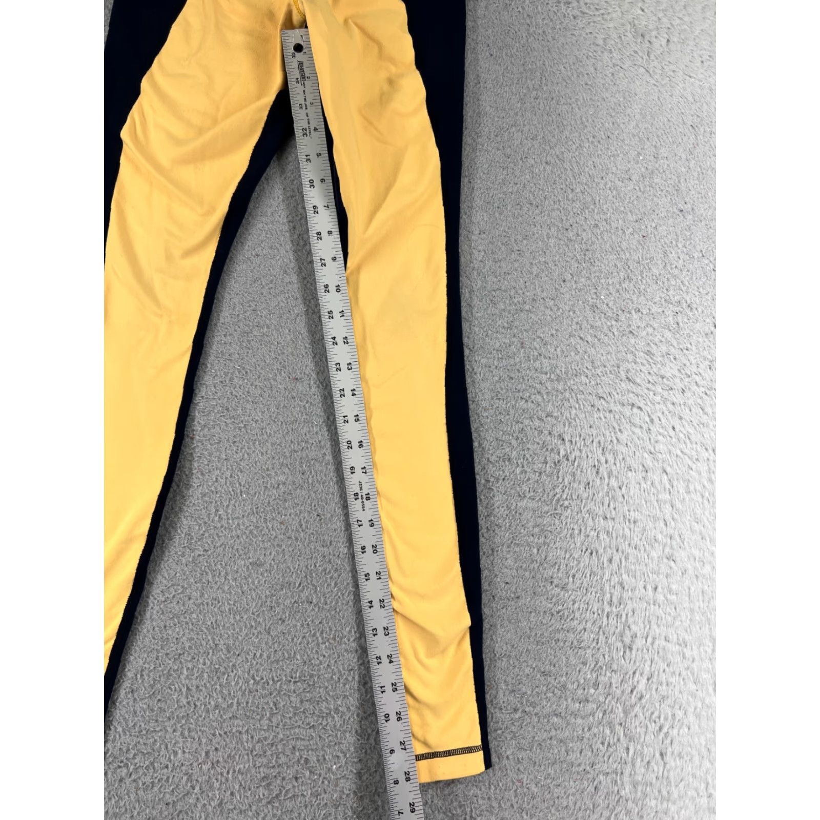 Lululemon Lululemon Wunder Under Pant Colorblock Yellow Blue Women's 4 Yoga Gym Straight Leg 30.5 in Inseam Pants Size 27" / US 4 / IT 40 - 5 Thumbnail