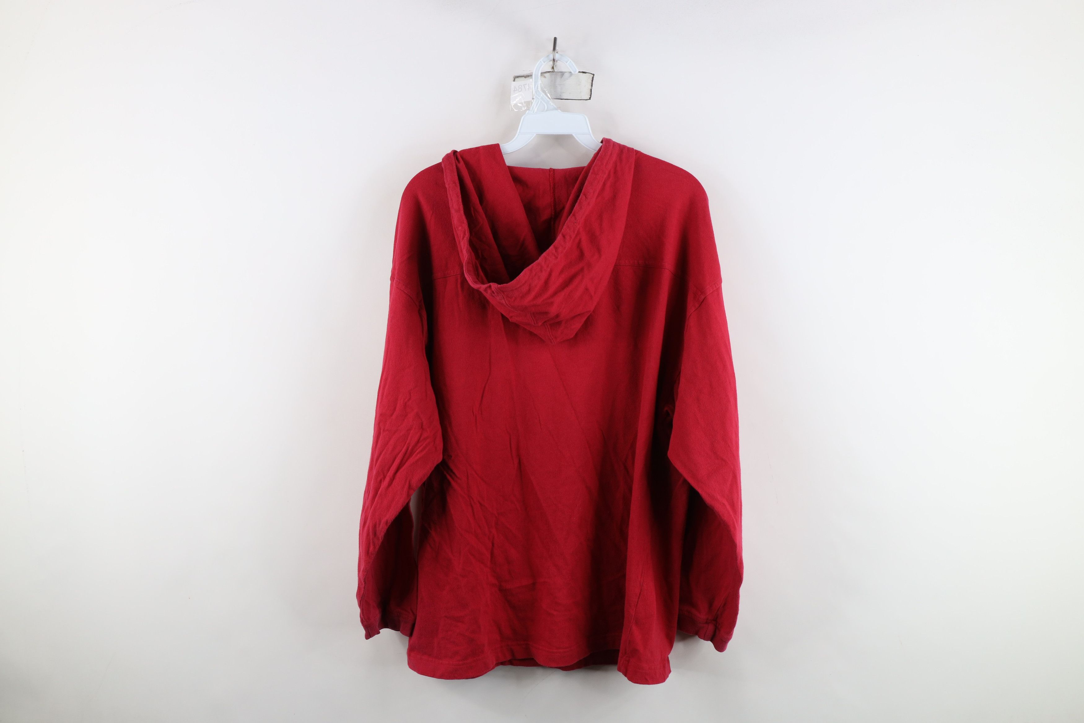 Esprit Vintage 90s Esprit Spell Out Baggy Hoodie T-Shirt Red USA Size M / US 6-8 / IT 42-44 - 8 Thumbnail