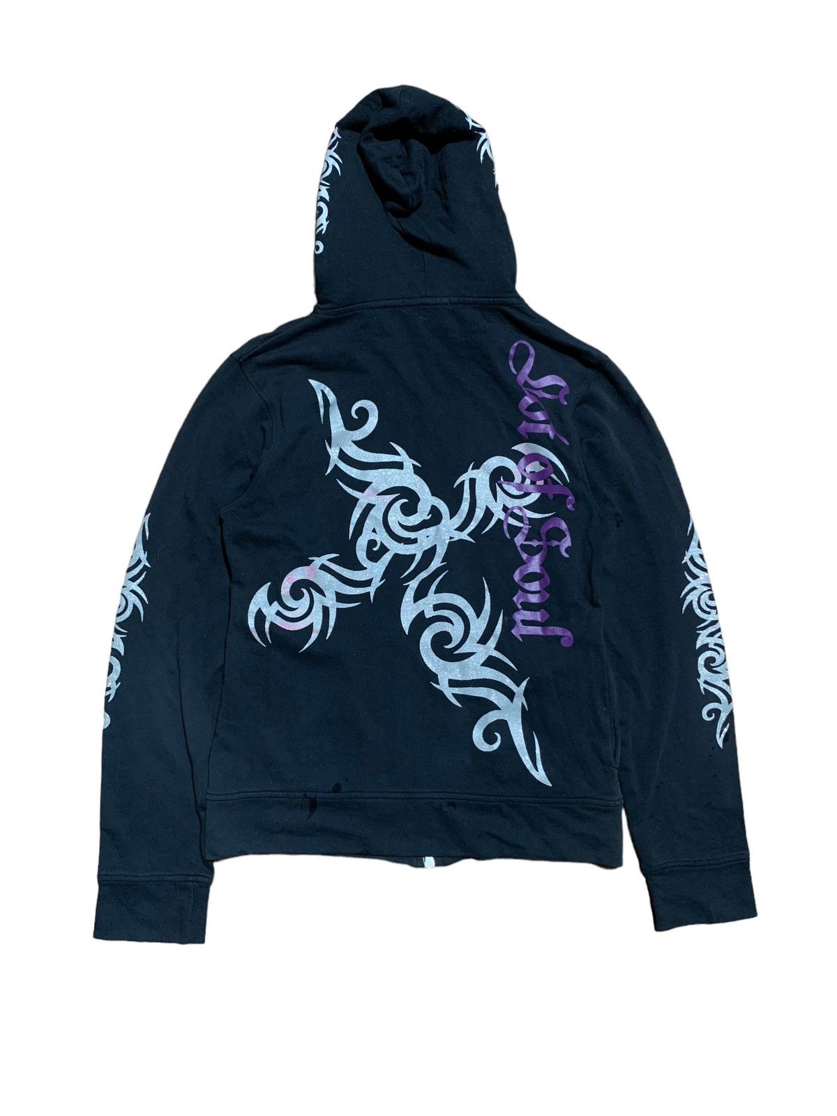 If Six Was Nine × Japanese Brand × Le Grande Bleu (L.G.B.) Spinash rock poem tribal tattoo fur hoodie LGB style Size US M / EU 48-50 / 2 - 3 Thumbnail
