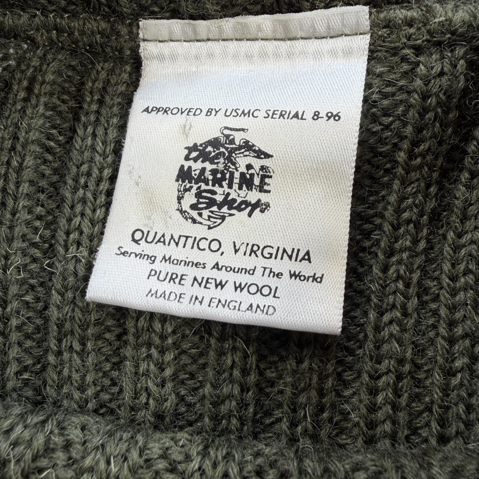 Other Vintage USMC Military Commando Wool Sweater England Green Size US M / EU 48-50 / 2 - 4 Thumbnail