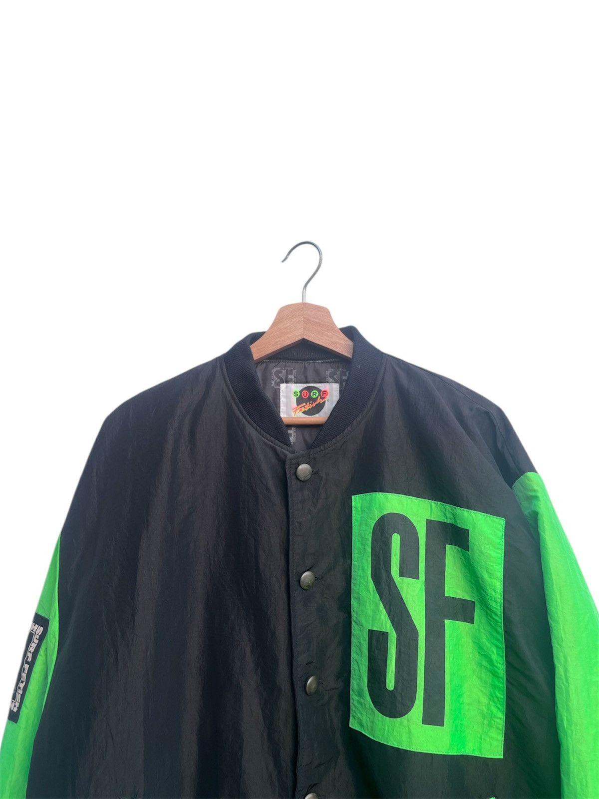 Sun Surf Vintage Surf Fetish Neon Green Bomber Jacket Size US L / EU 52-54 / 3 - 7 Thumbnail