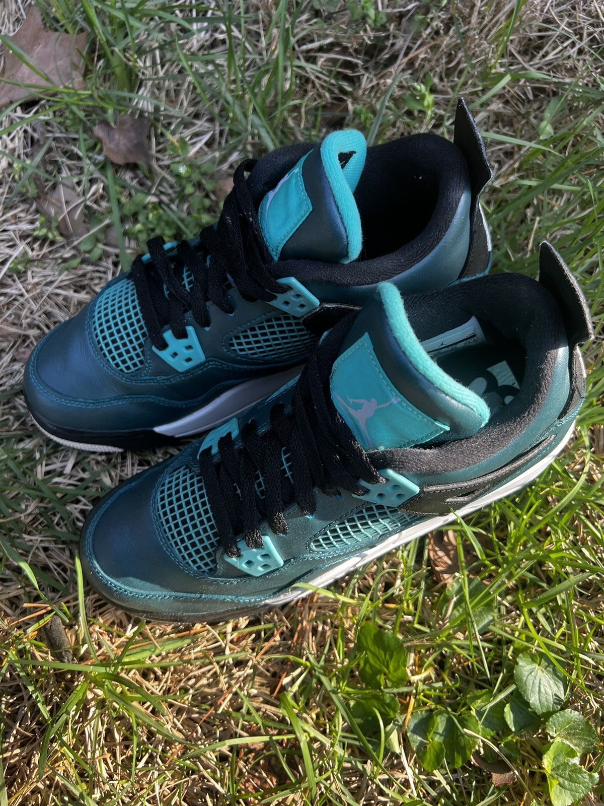 Jordan Brand CLEAN Air Jordan 4 Retro Teal 2015 Size 6.5 Mens shoes Size US 6.5 / EU 39-40 - 5 Thumbnail
