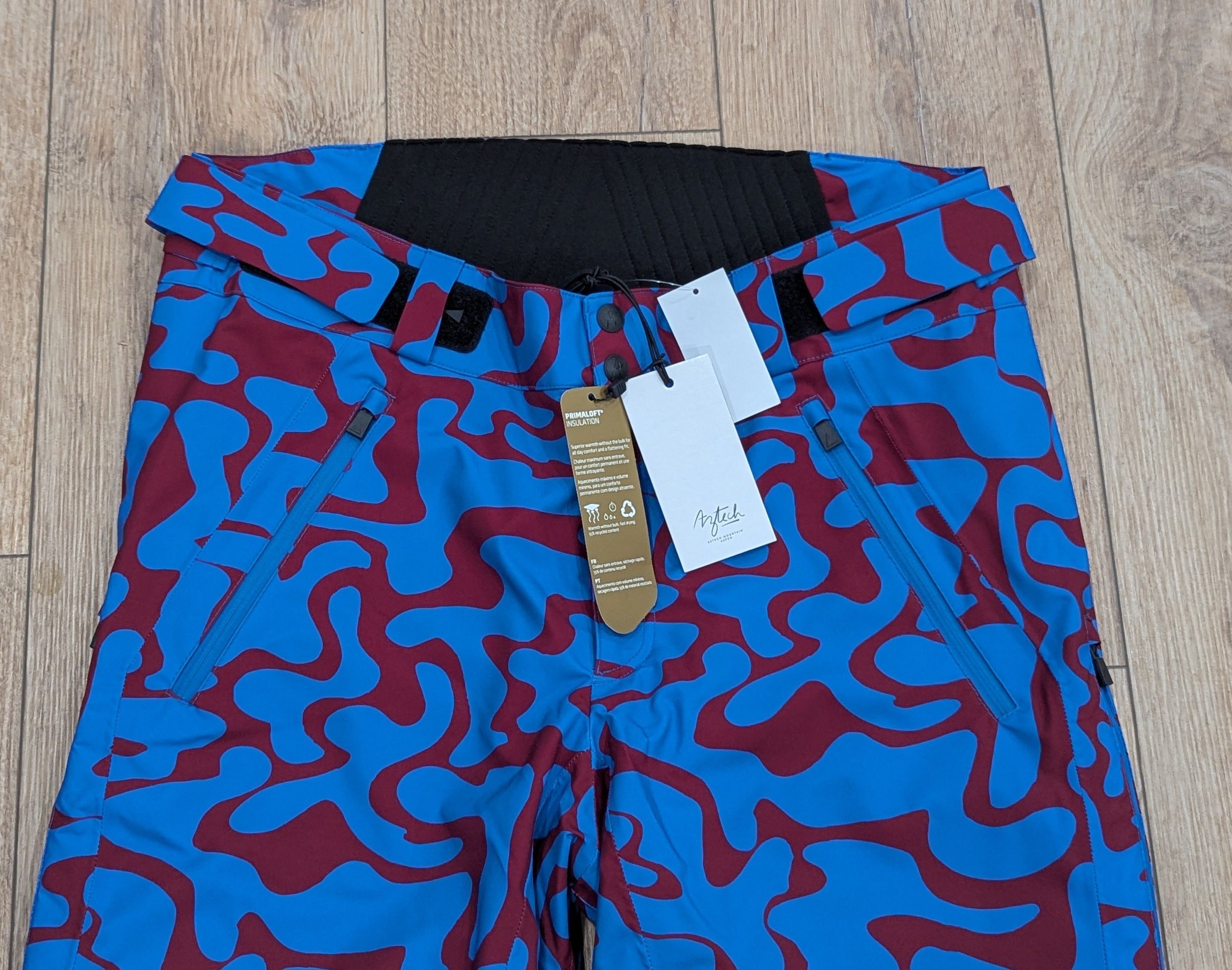 Aztech Mountain Aztech Mountain Folkh Abstract Wave Ski Pants Blue Medium Size US 32 / EU 48 - 2 Thumbnail